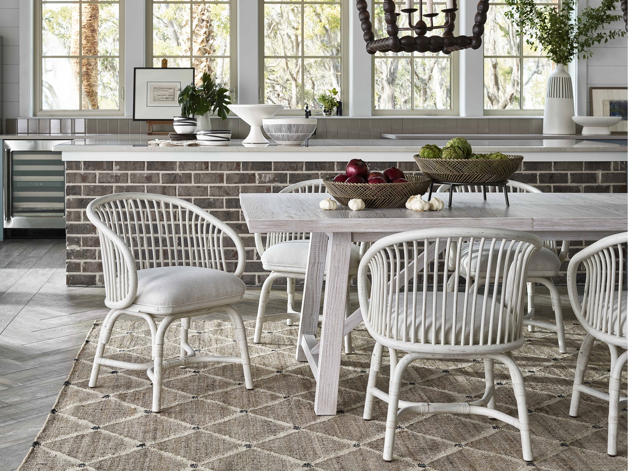 Aruba Rattan Chair - Multiple item room scene