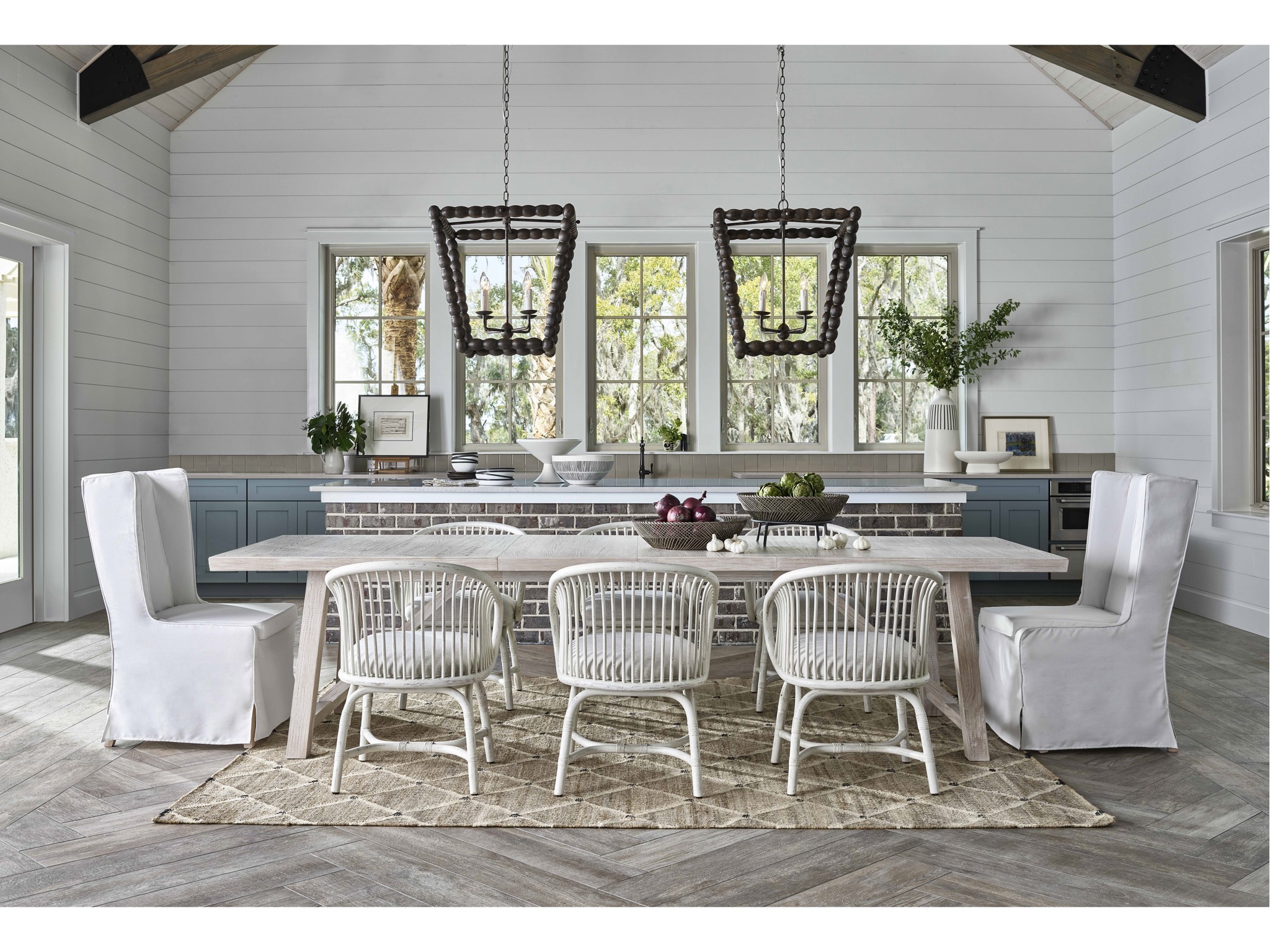 Aruba Rattan Chair - Multiple item room scene