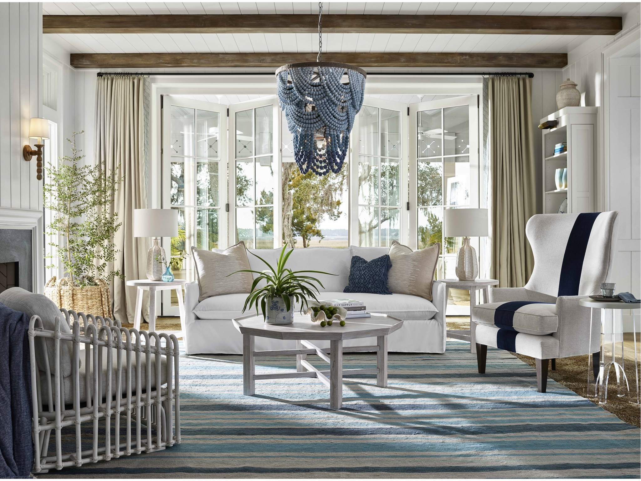 Surfside Wing Chair - Multiple item room scene