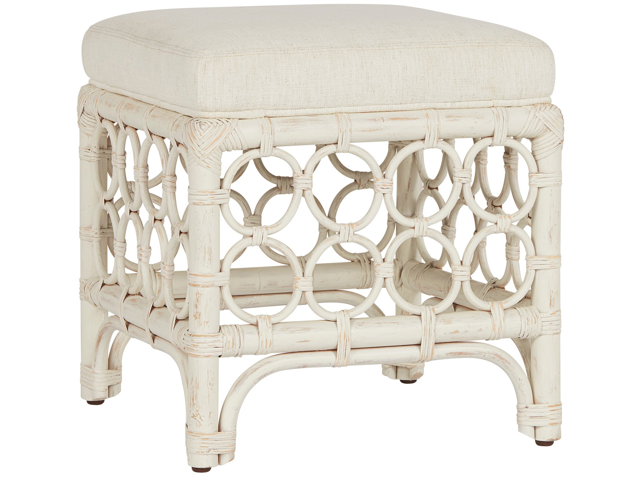 Rattan Stool - Silo with a white background