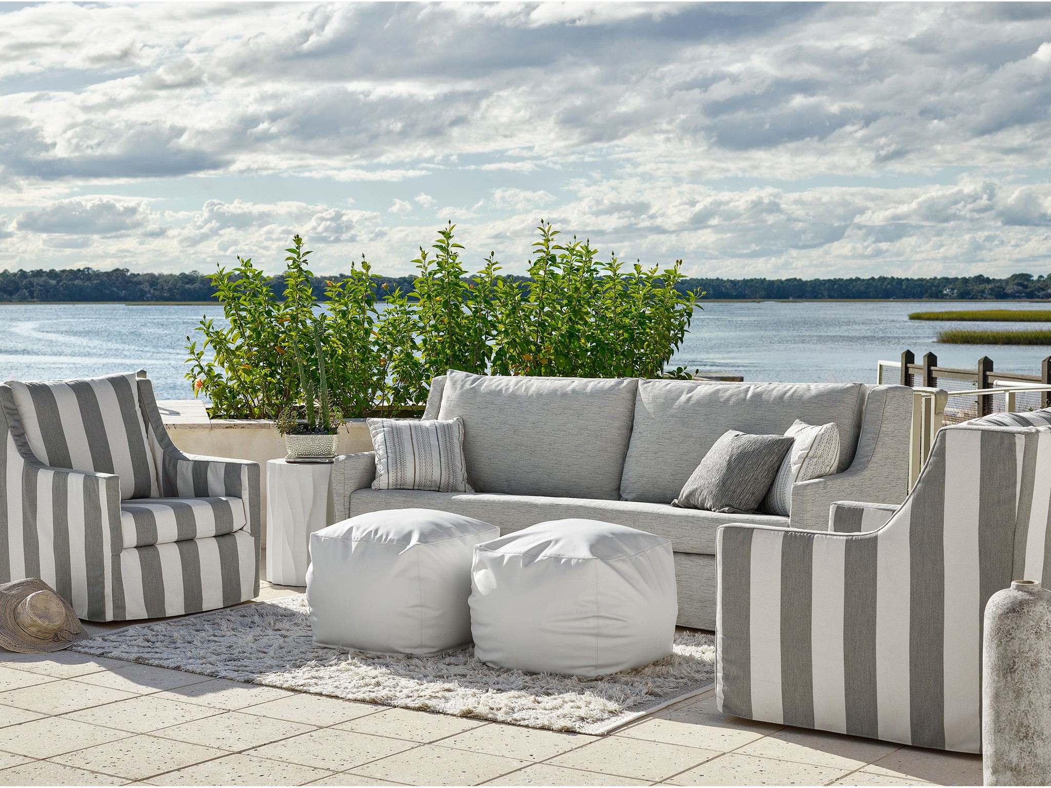Hudson Outdoor Sofa 93 - Special Order - Multiple item room scene
