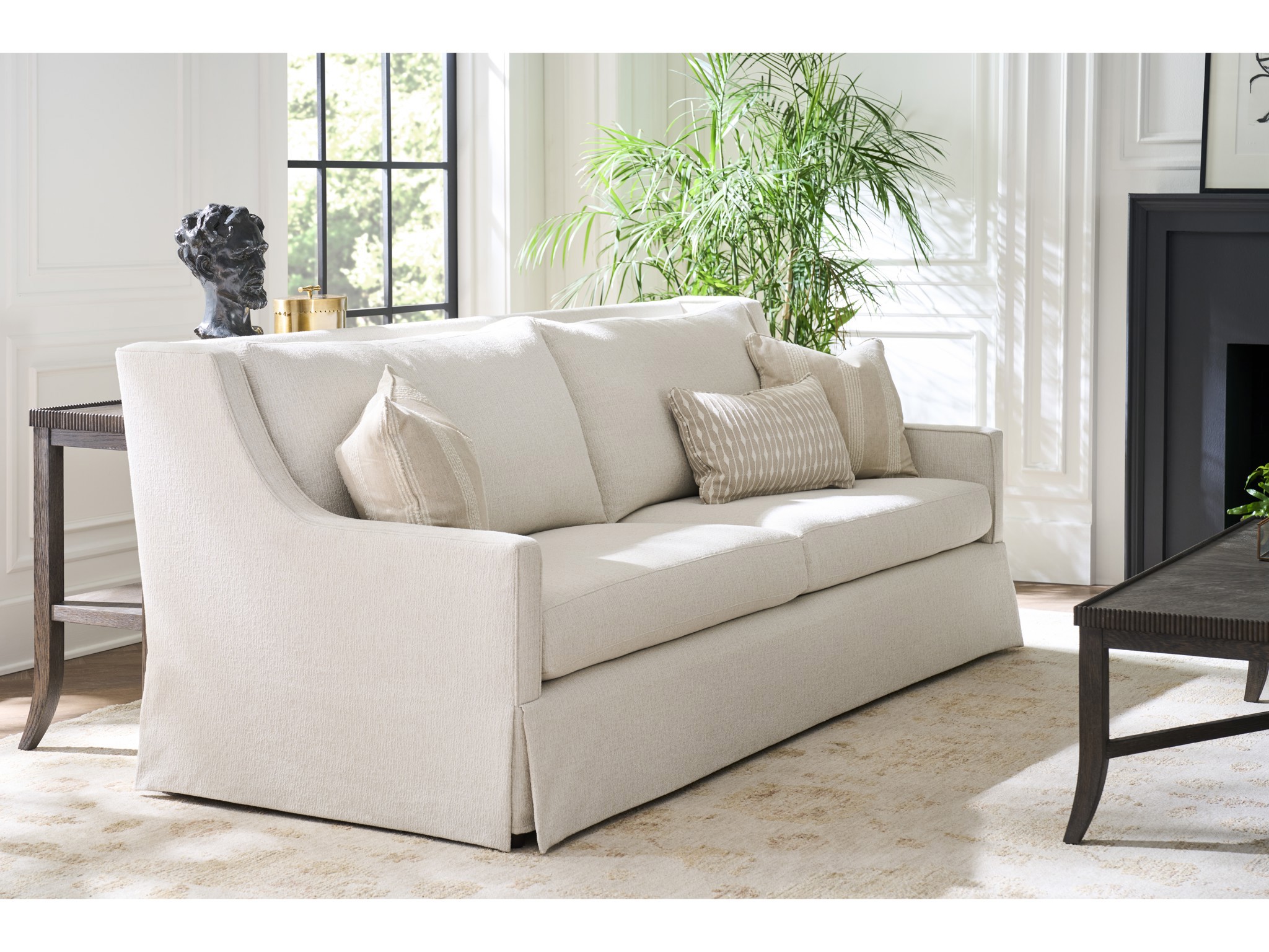 Hudson Skirted Sofa 93 - Special Order - Multiple item room scene