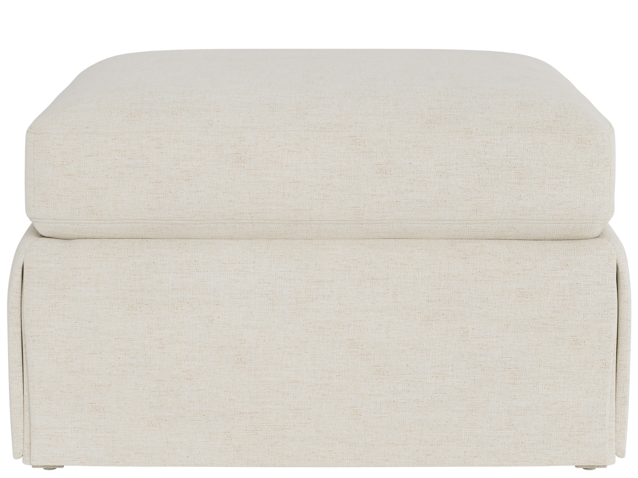 Hudson Skirted Ottoman -Special Order - Silo with a white background