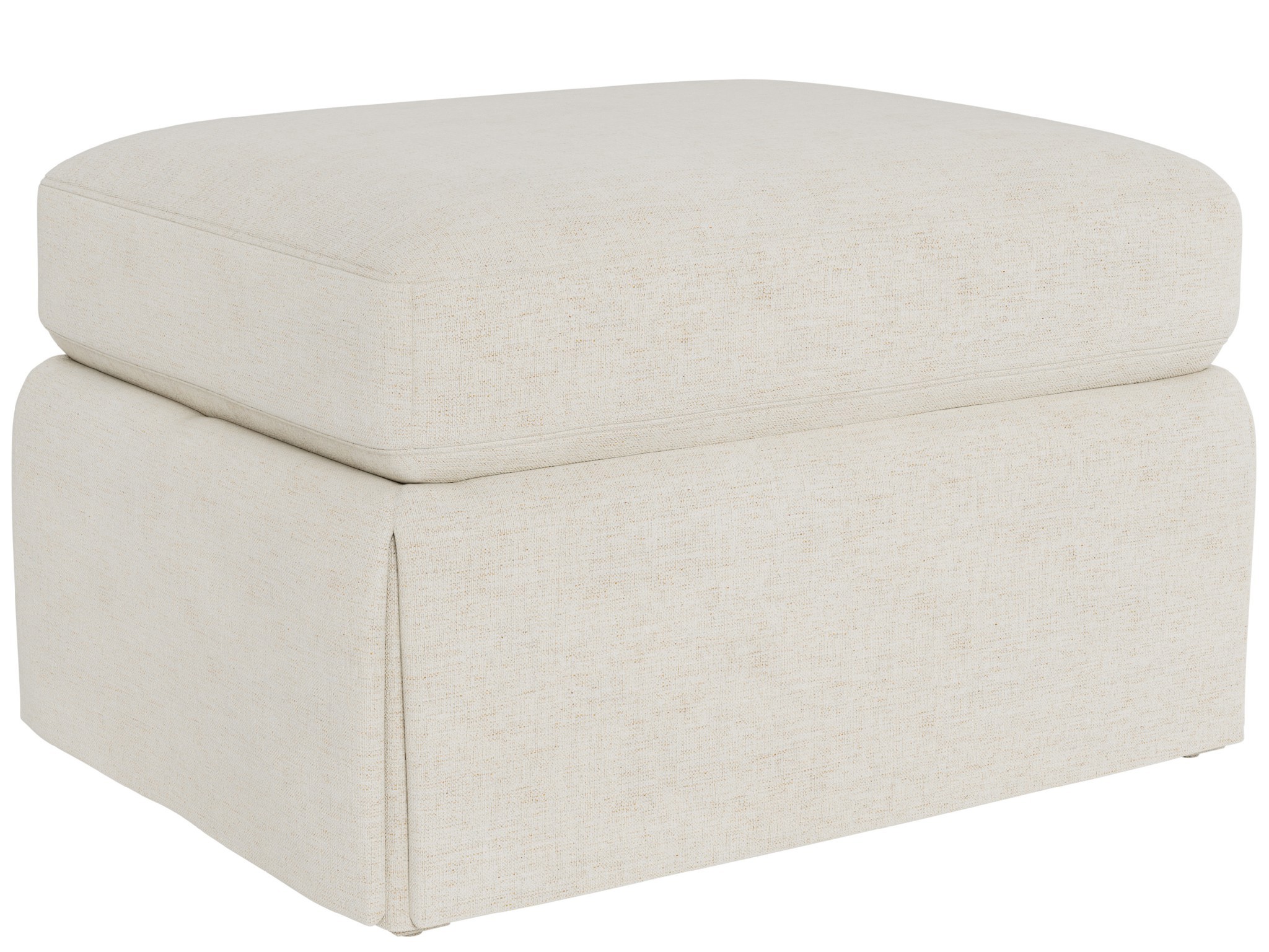 Hudson Skirted Ottoman -Special Order - Silo with a white background