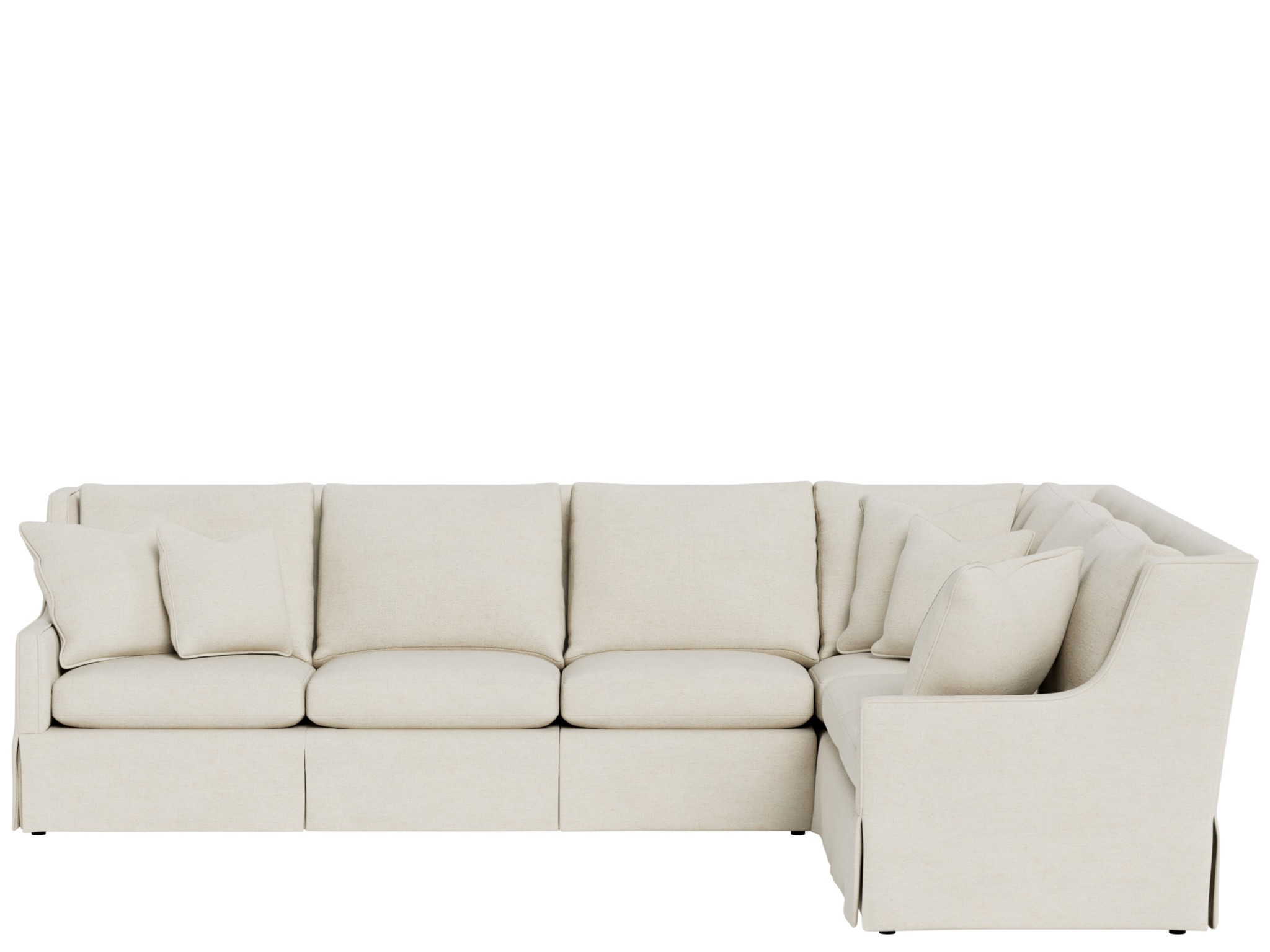 Hudson Skirted Sectional -Special Order - Silo with a white background