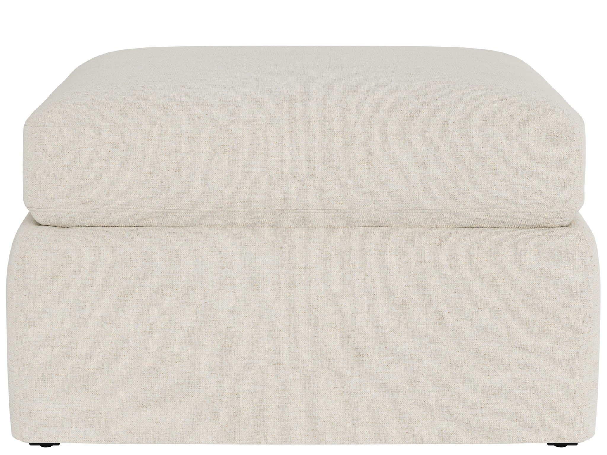 Hudson Slipcover Ottoman -Special Order - Silo with a white background