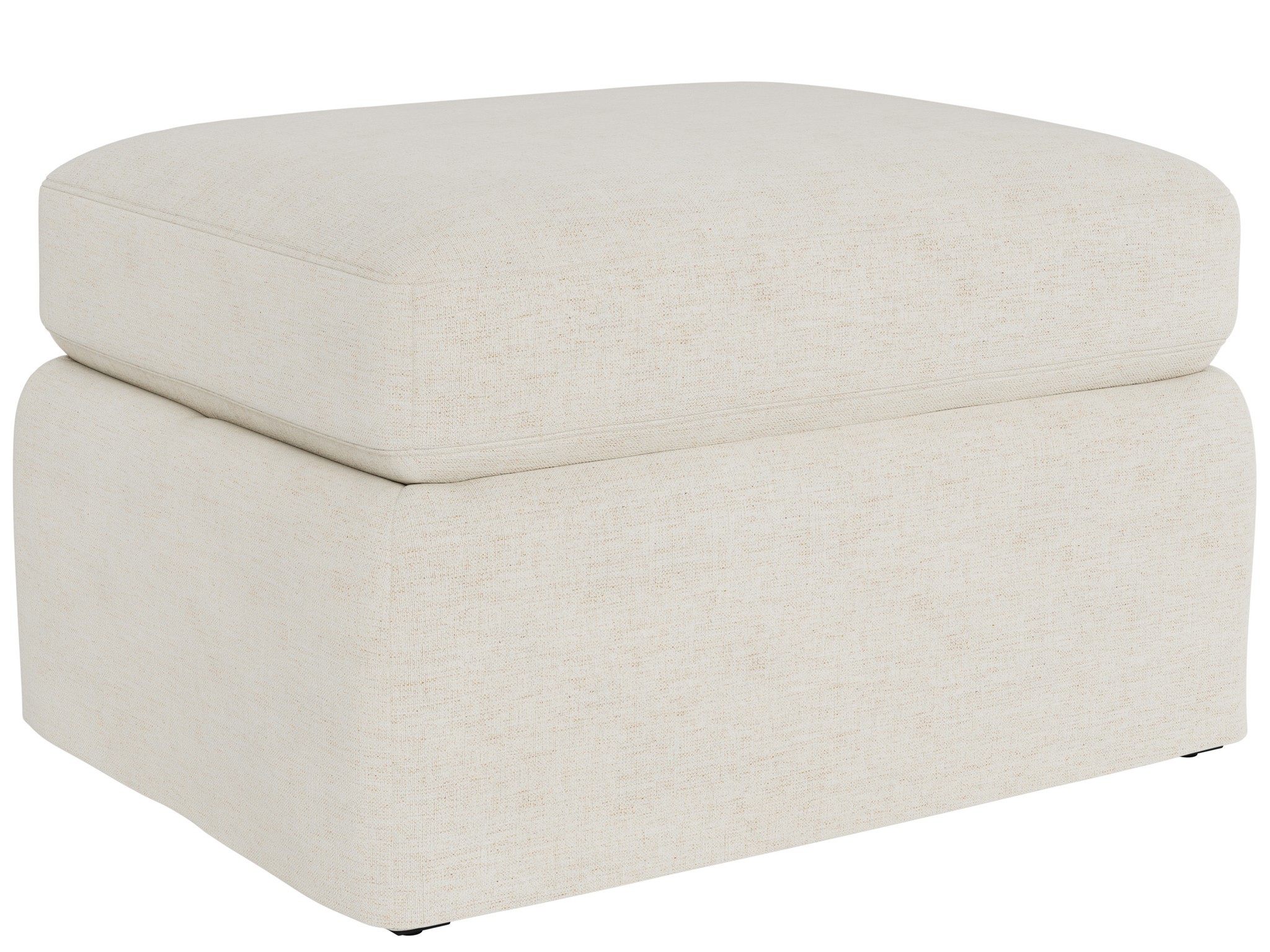 Hudson Slipcover Ottoman -Special Order - Silo with a white background