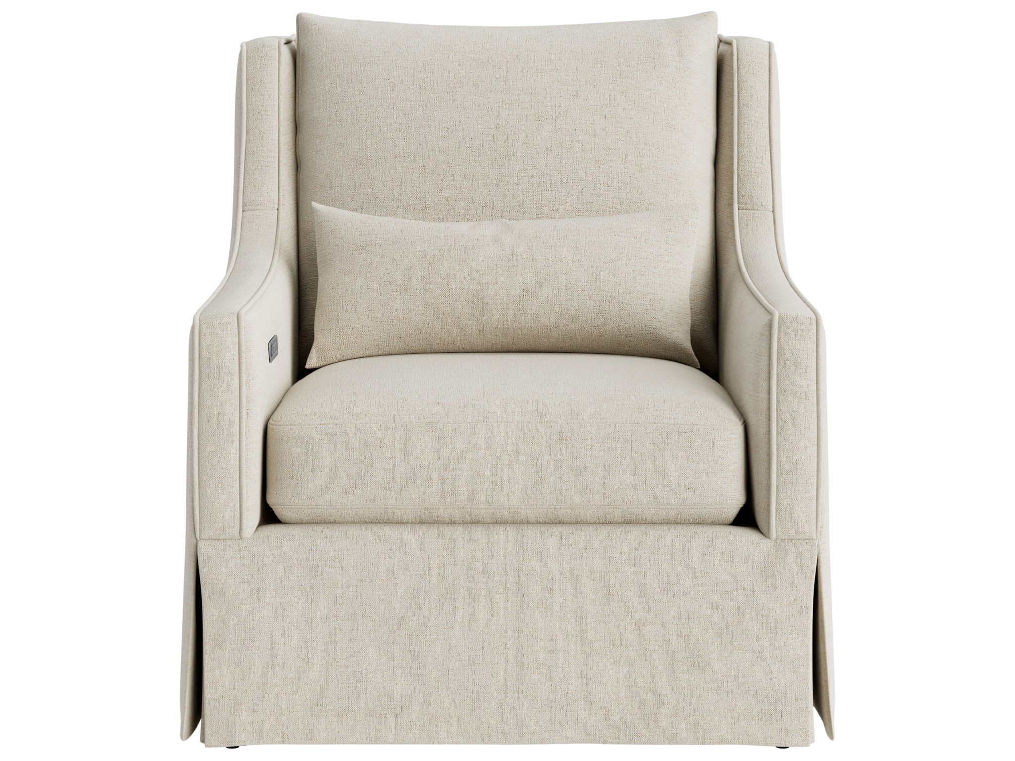 Hudson Skirted Petite Recliner - Special Order - Silo with a white background