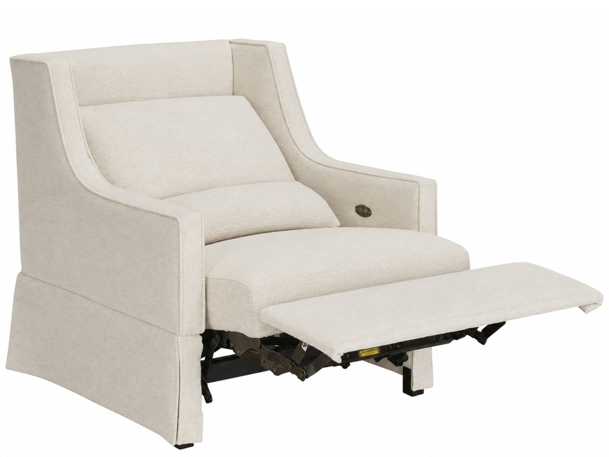 Hudson Skirted Petite Recliner - Special Order - Silo with a white background