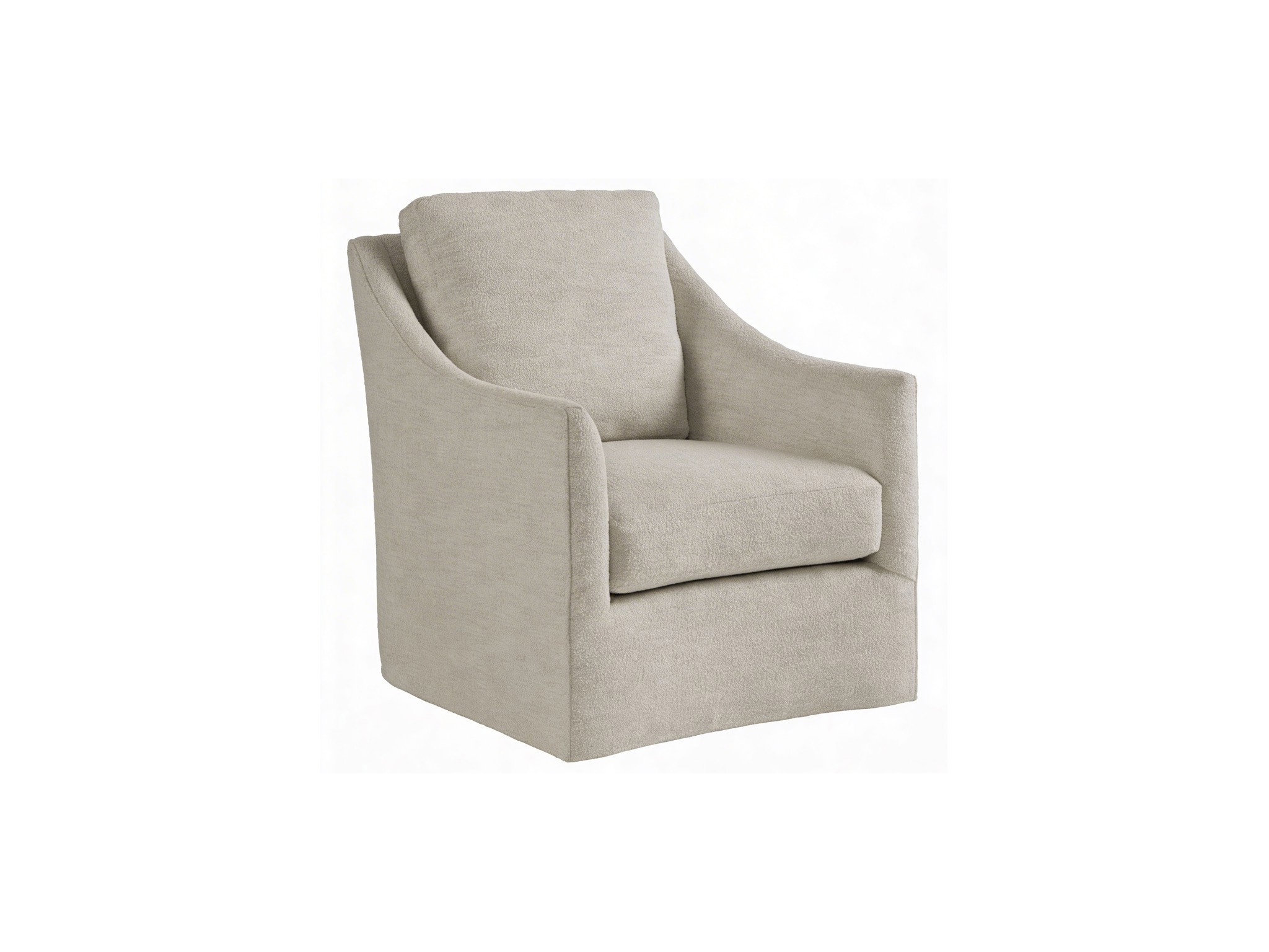Walter Slipcover Swivel Chair - Special Order - Silo with a white background