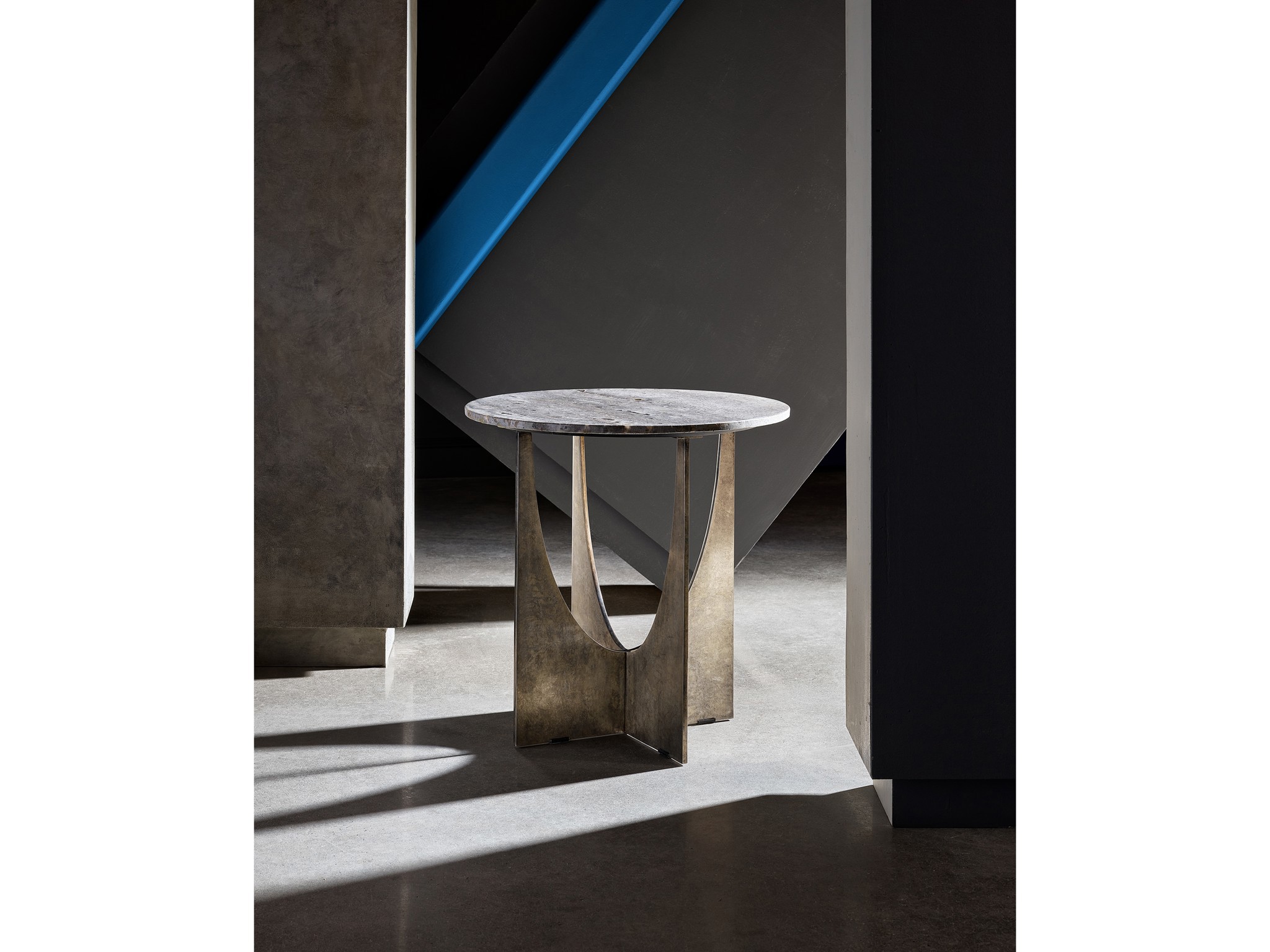Op Art End Table - Multiple item room scene