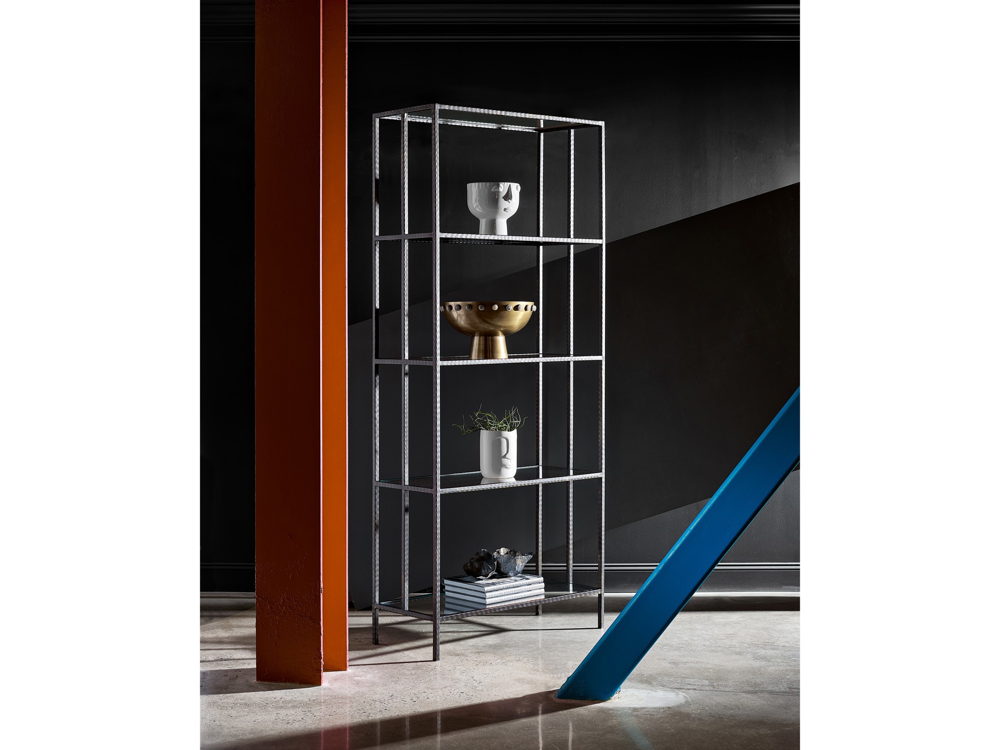Industrial Etagere - Multiple item room scene