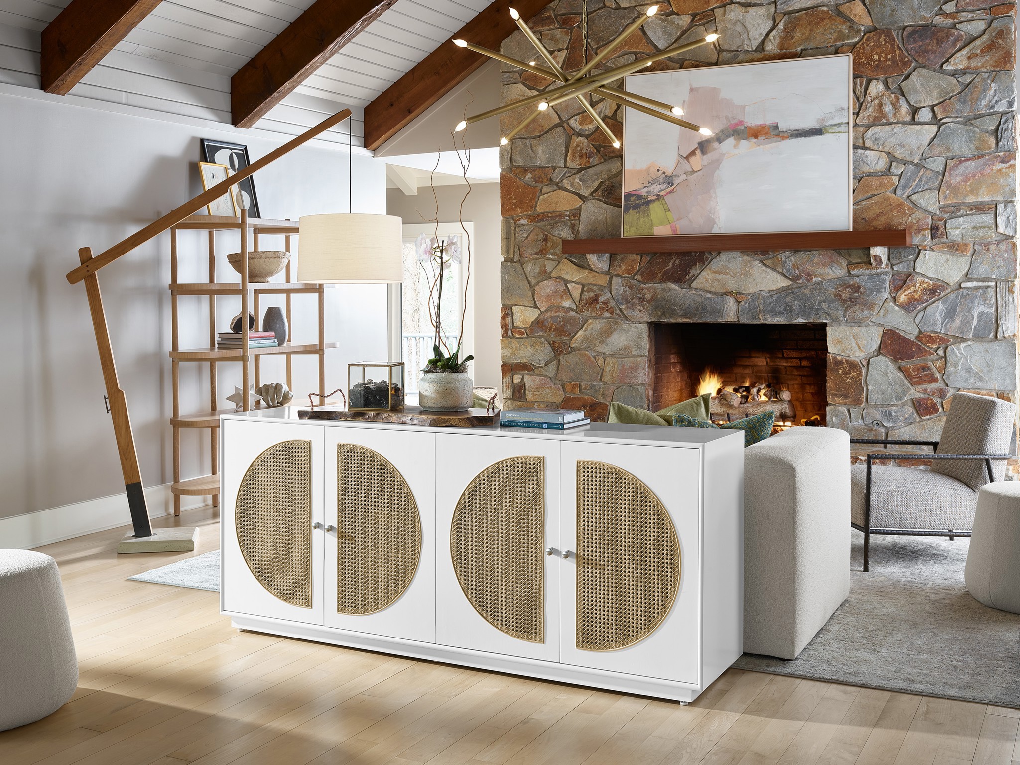 Nomad Credenza - Multiple item room scene
