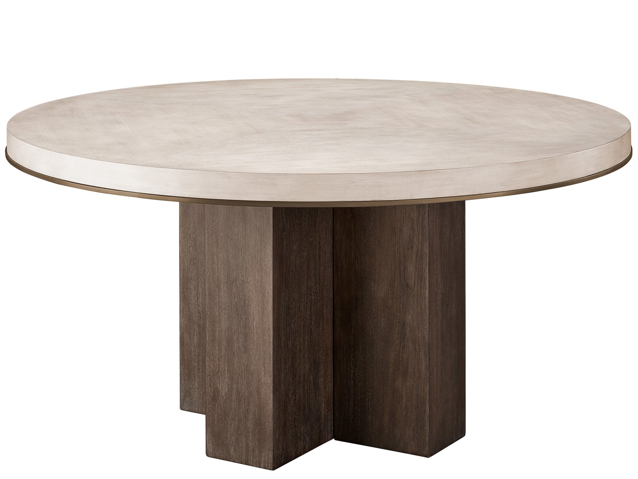 Topanga Round Dining Table - Silo with a white background