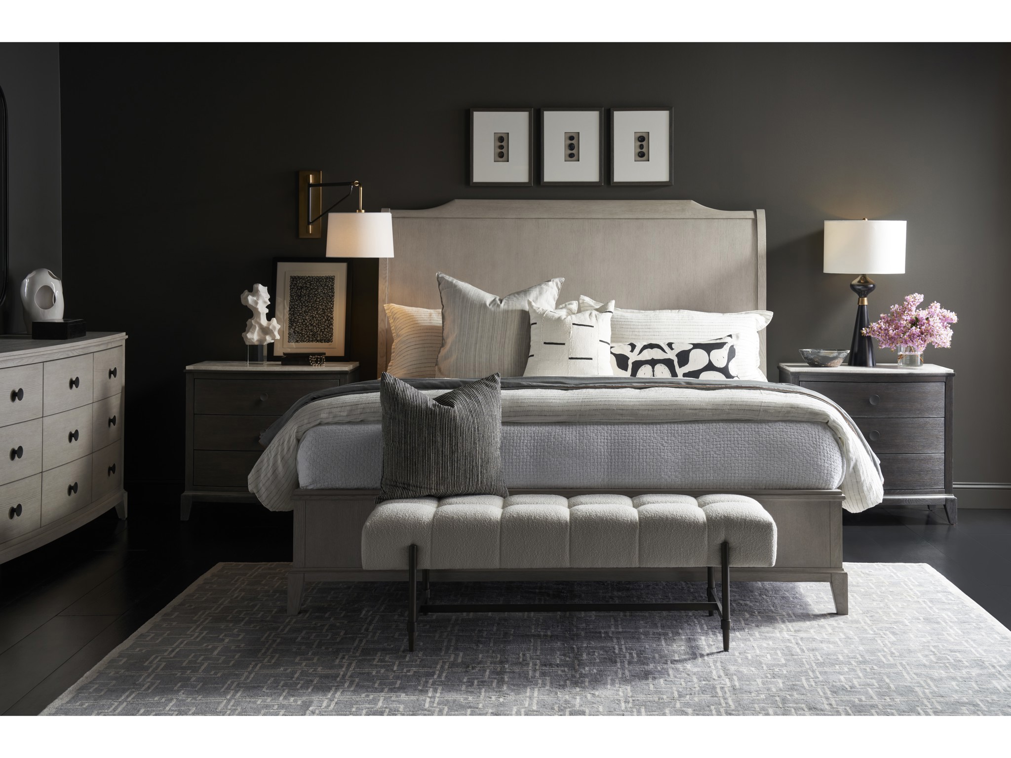 Coalesce Nightstand - Multiple item room scene