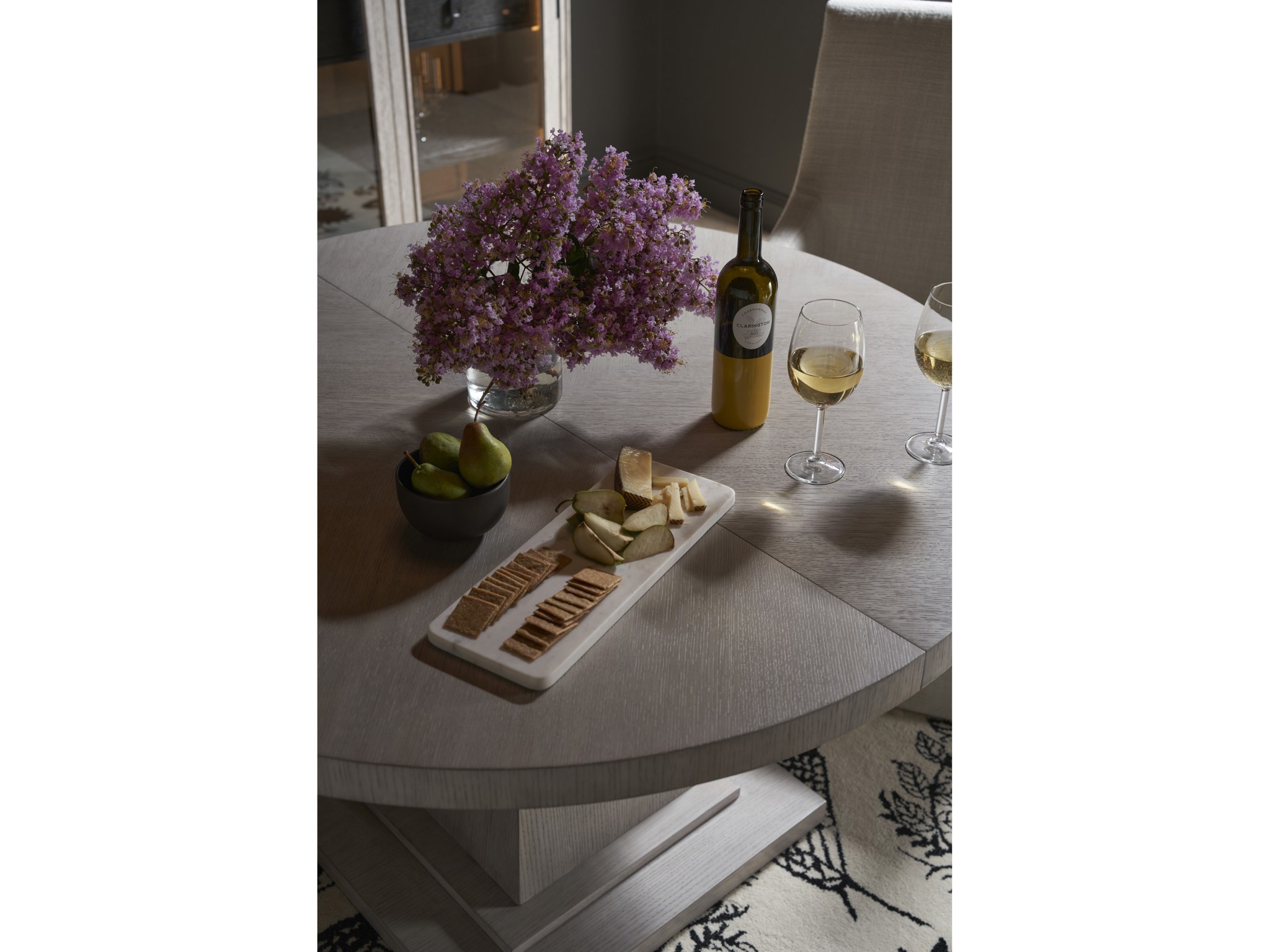 Rasmus Round Dining Table - Multiple item room scene