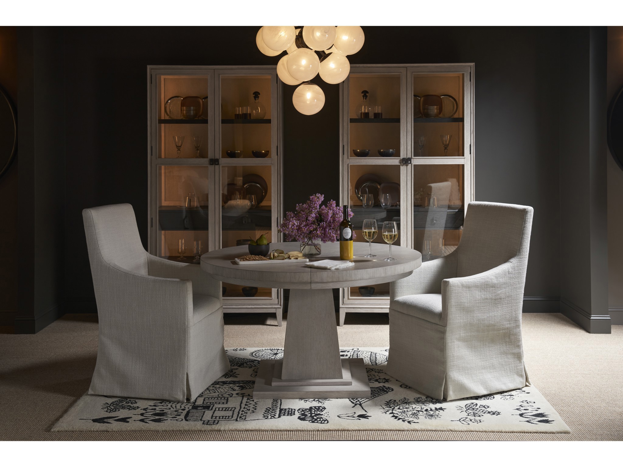 Rasmus Round Dining Table - Multiple item room scene