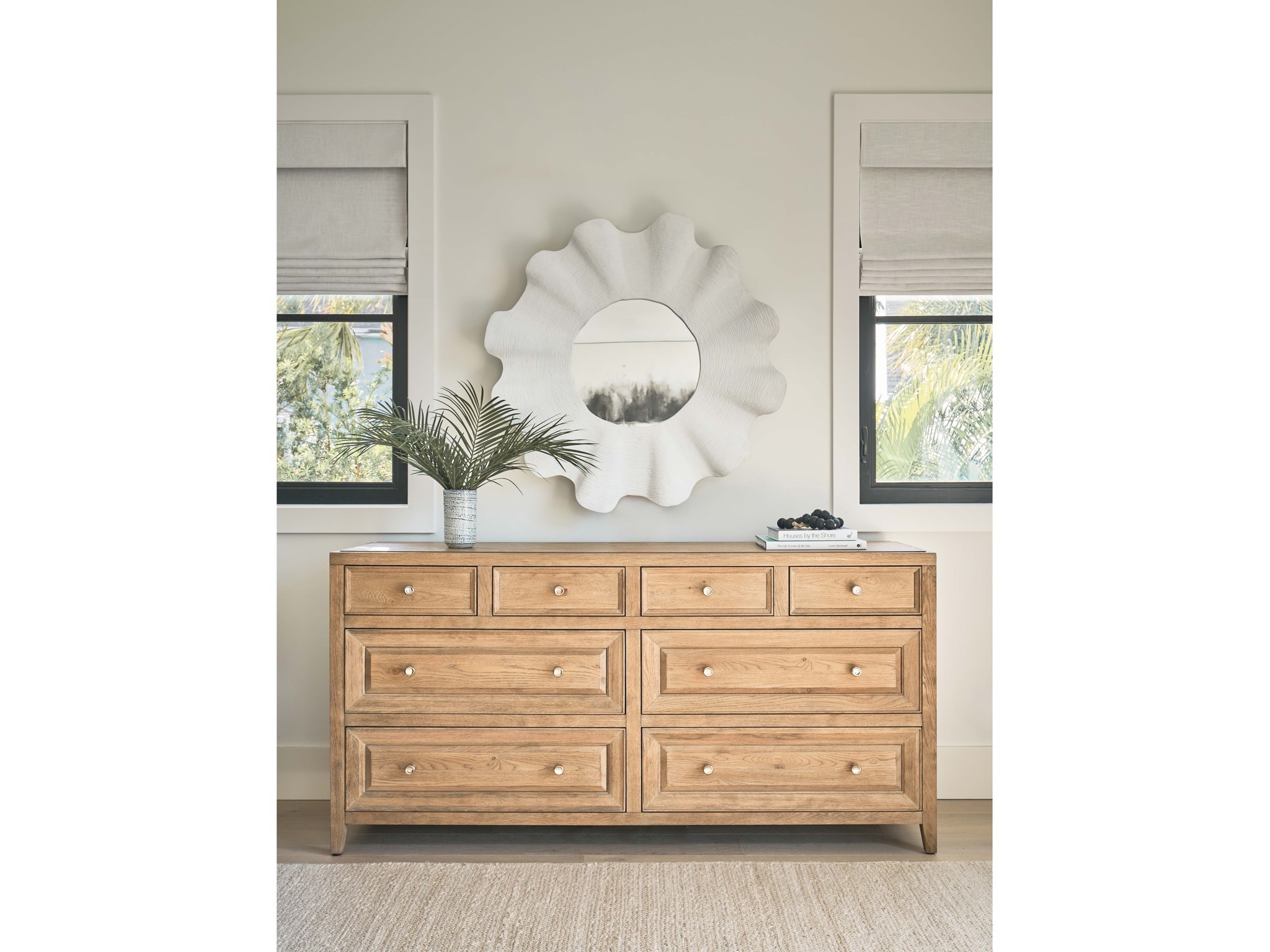 Scallop Mirror - Multiple item room scene