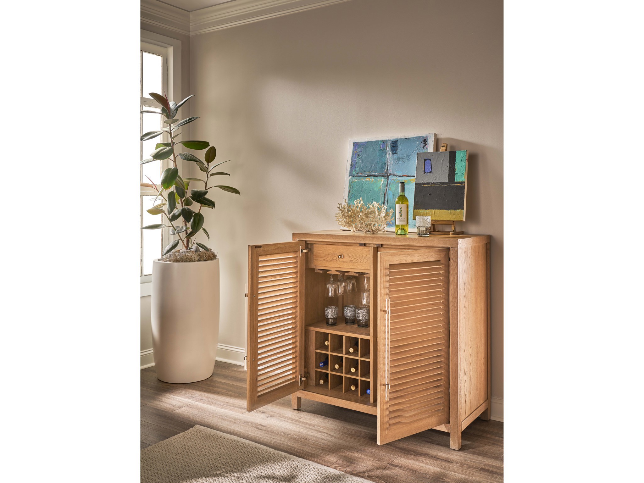 Weekender Bar Cabinet - Multiple item room scene