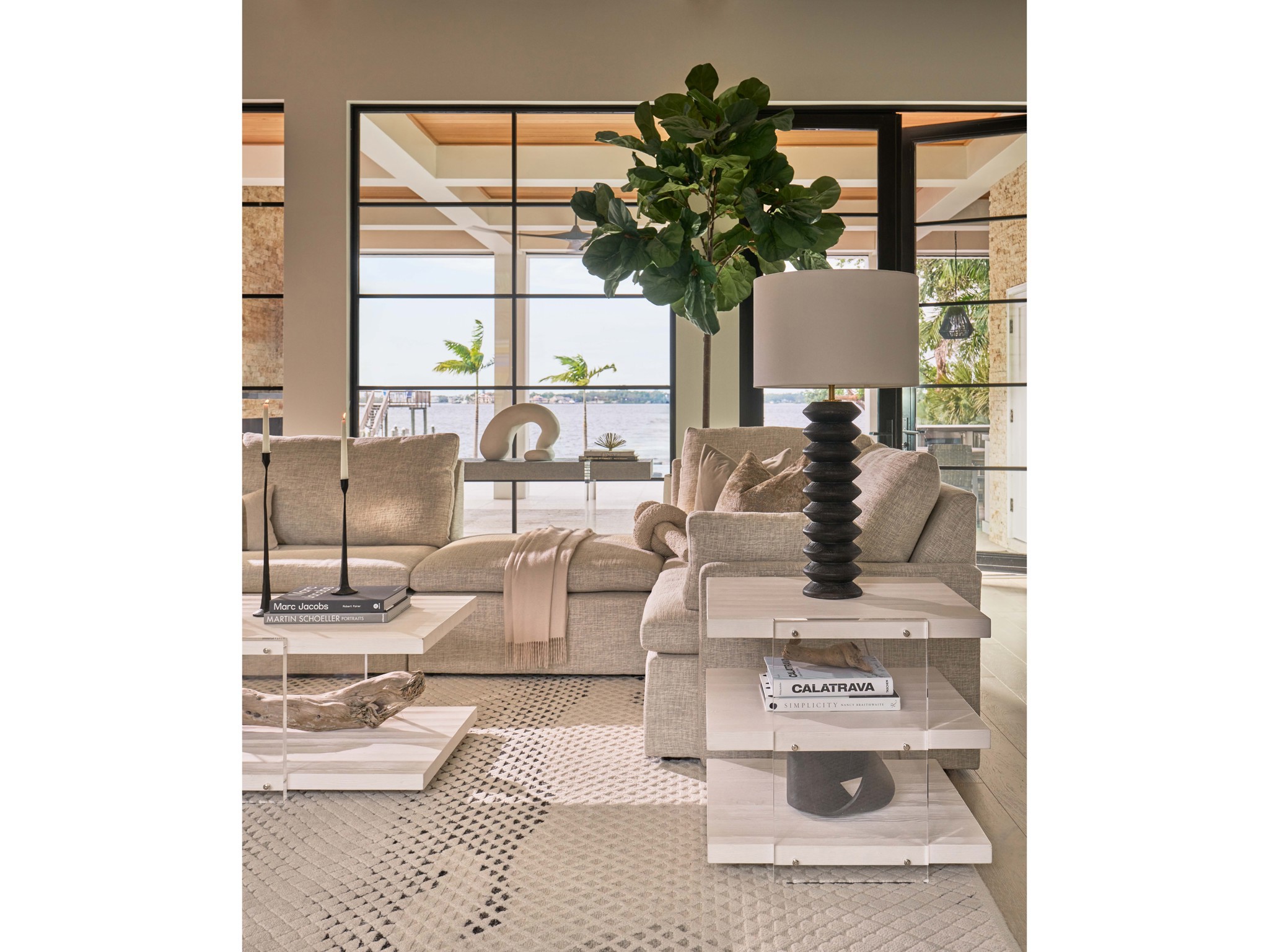 St Kitts End Table - Multiple item room scene