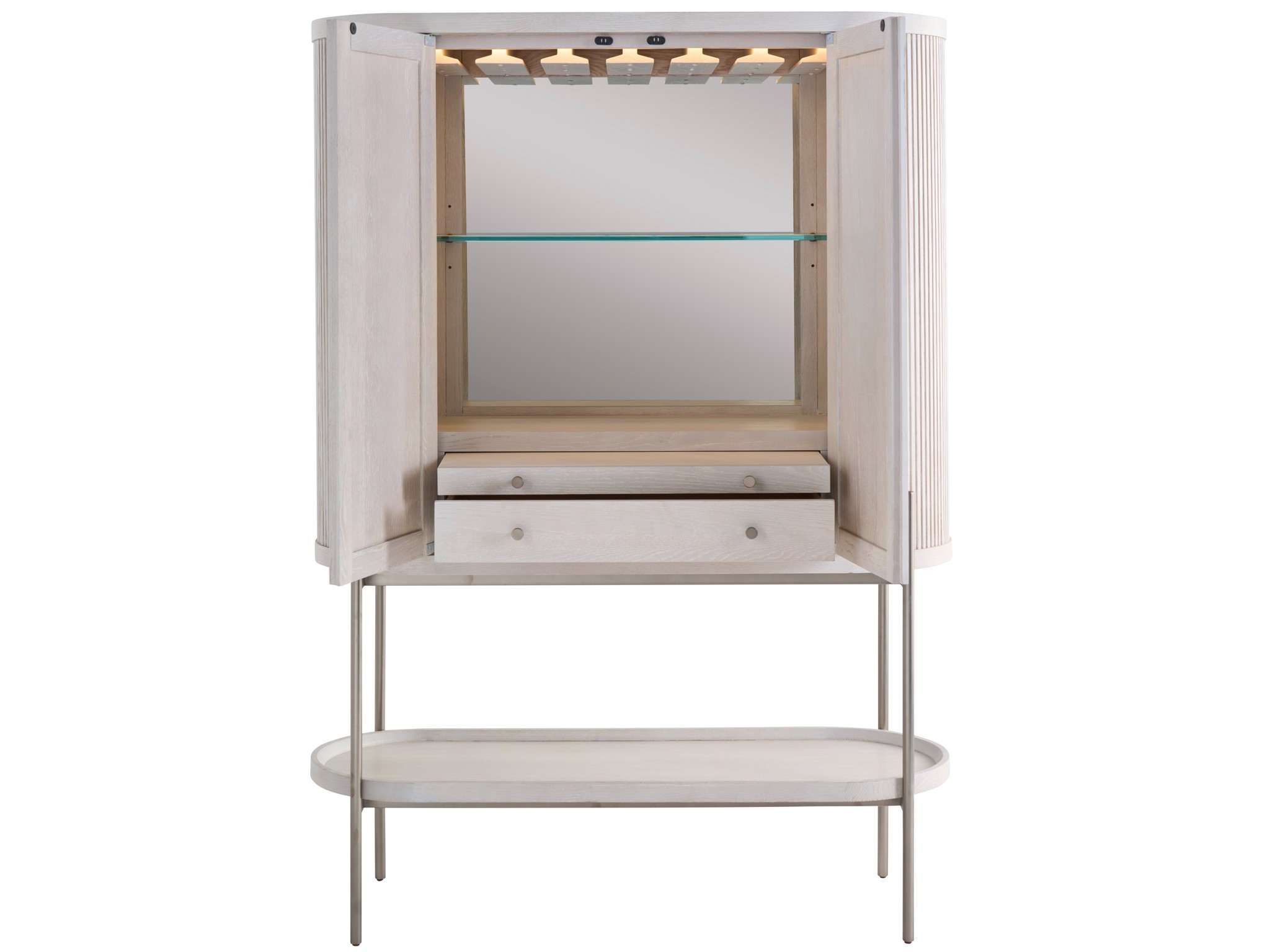 Linnea Bar Cabinet - Silo with a white background