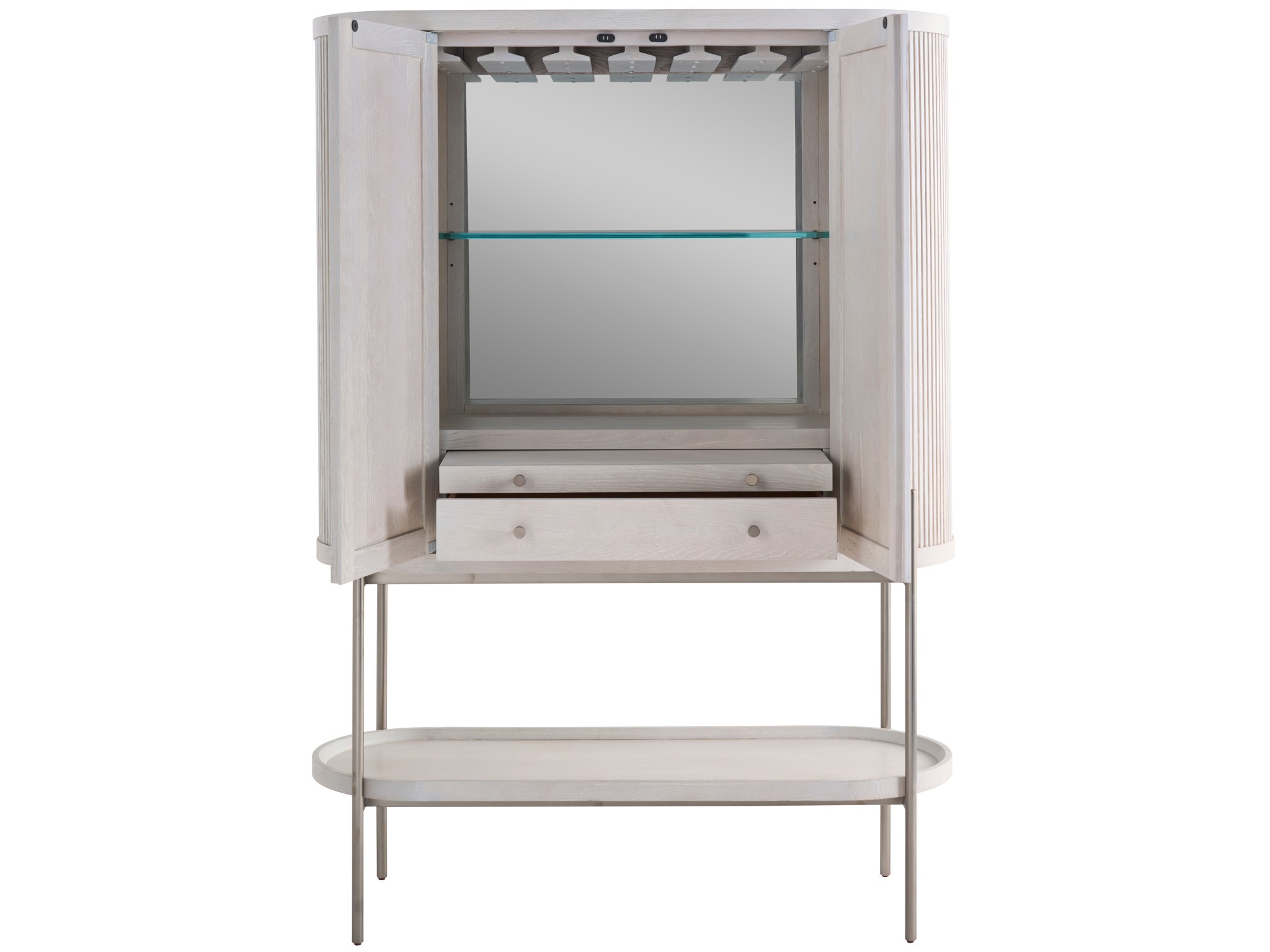 Linnea Bar Cabinet - Silo with a white background