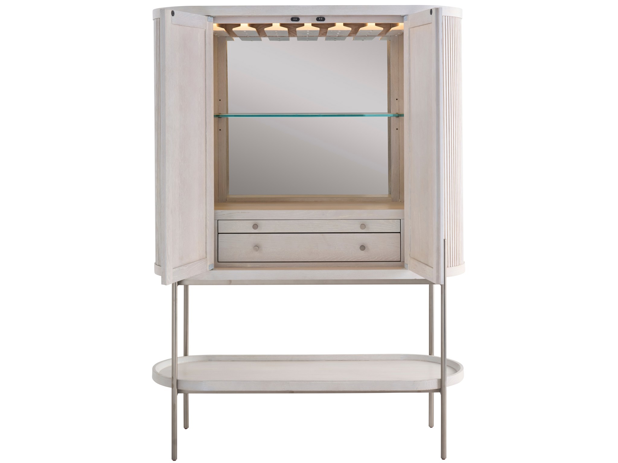 Linnea Bar Cabinet - Silo with a white background