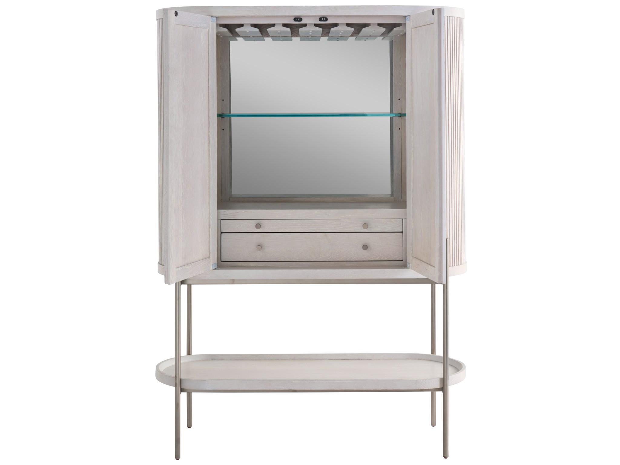 Linnea Bar Cabinet - Silo with a white background