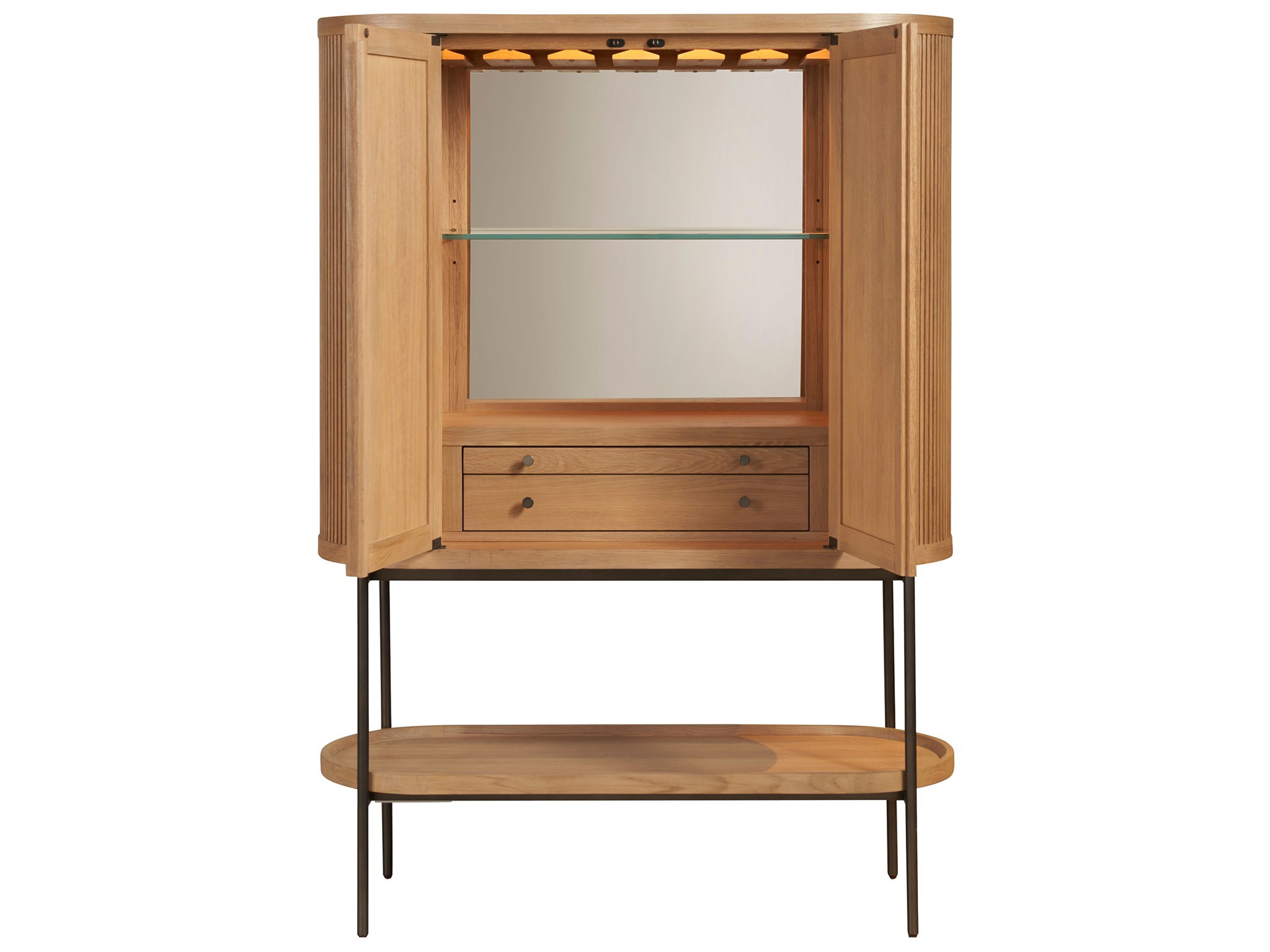 Linnea Bar Cabinet - Silo with a white background