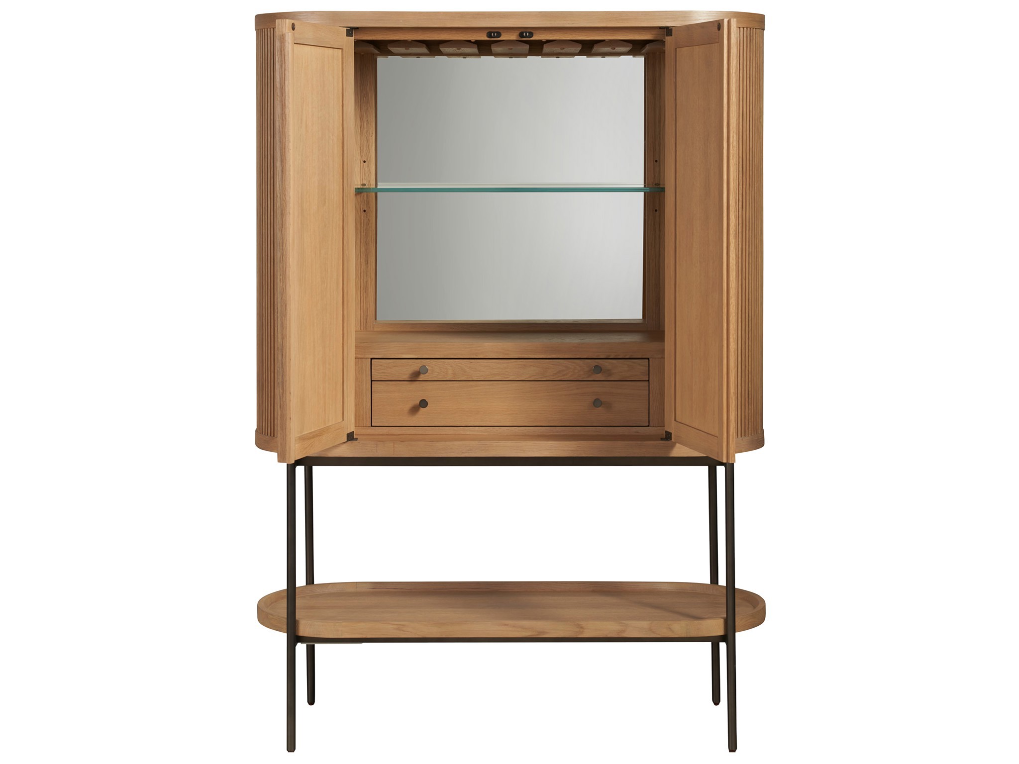 Linnea Bar Cabinet - Silo with a white background