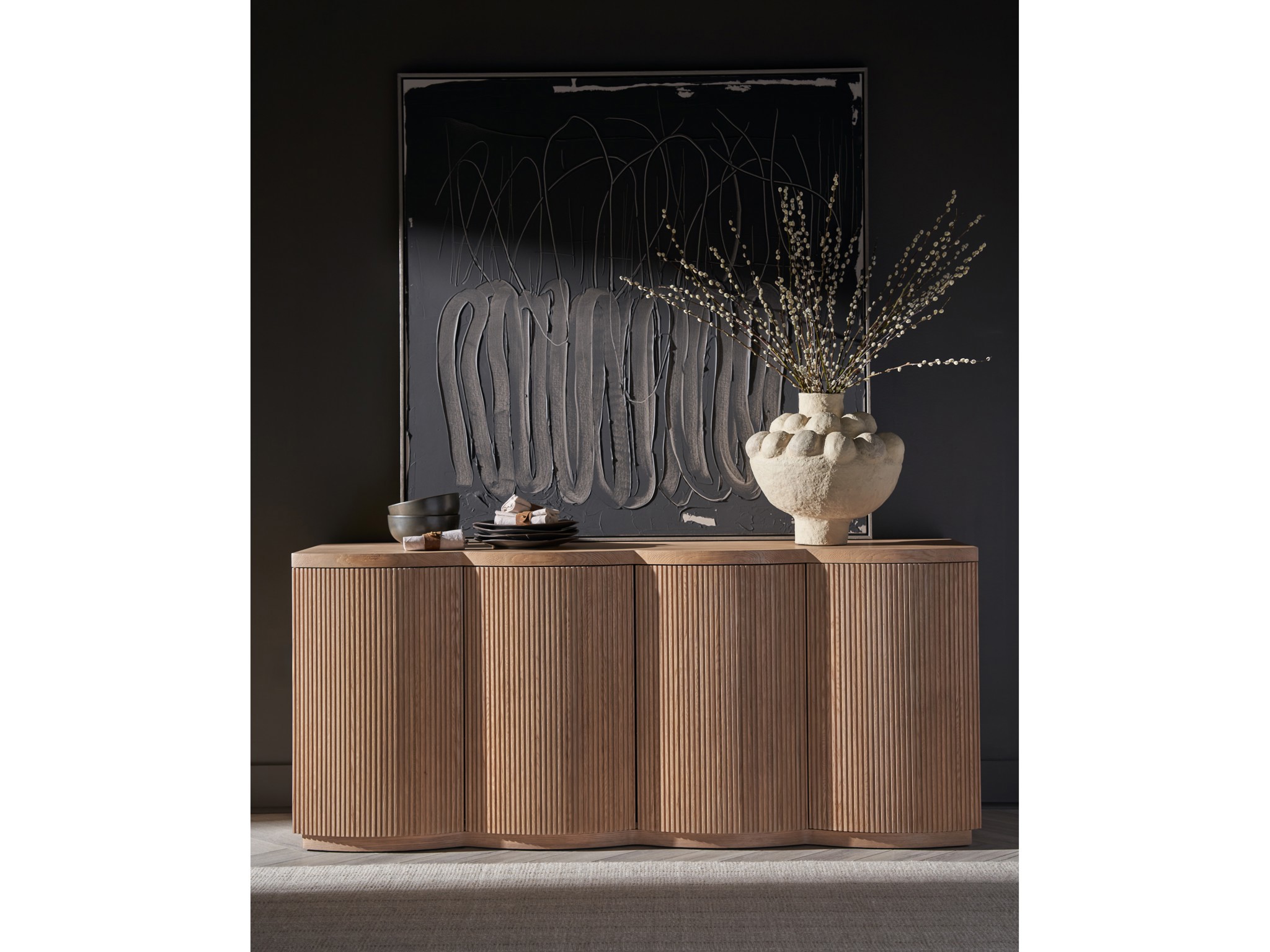 Lumi Credenza - Multiple item room scene