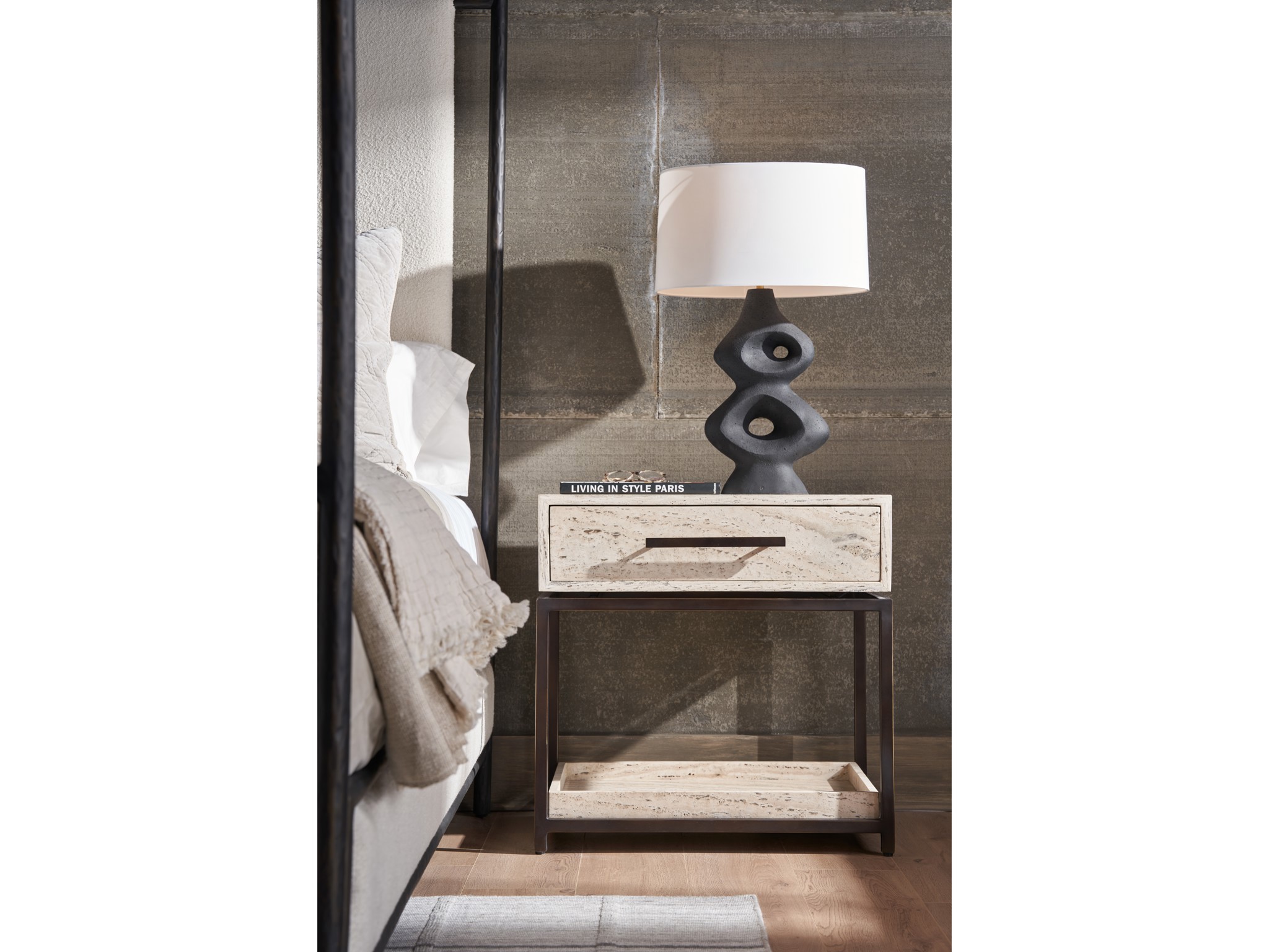 Dove Nightstand - Multiple item room scene
