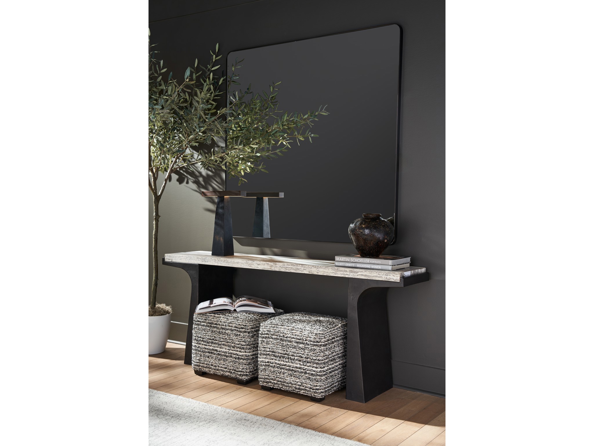 Quill Console Table - Multiple item room scene