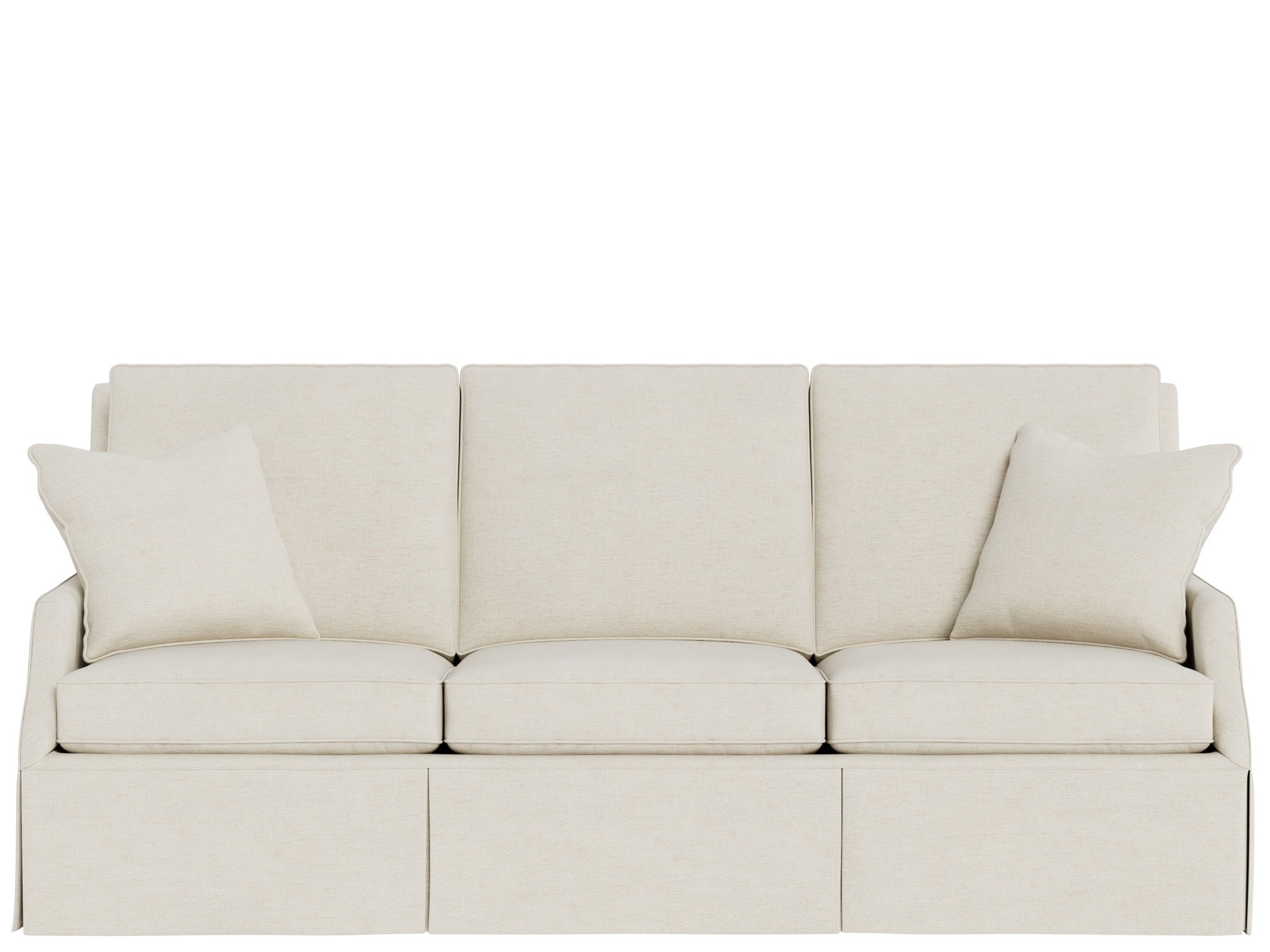 Jacqueline Skirted Sofa - Special Order - Silo with a white background