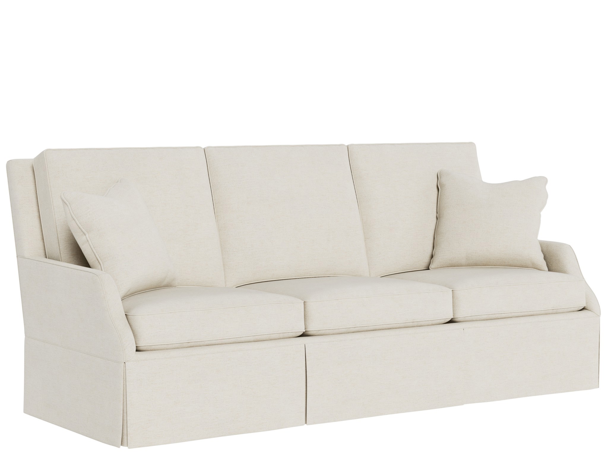 Jacqueline Skirted Sofa - Special Order - Silo with a white background