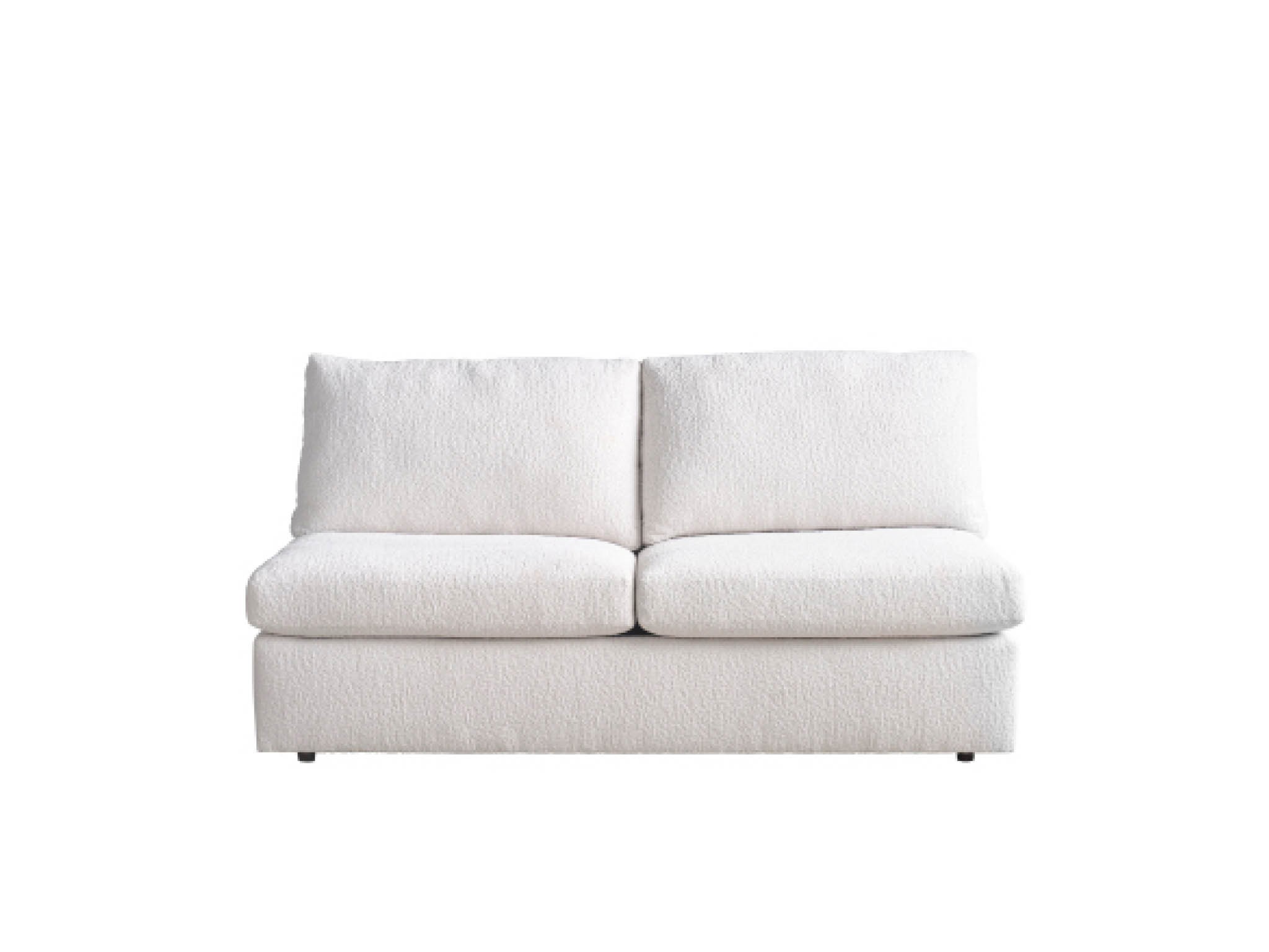 Modern U Choose Armless Loveseat - Special Order - Silo with a white background