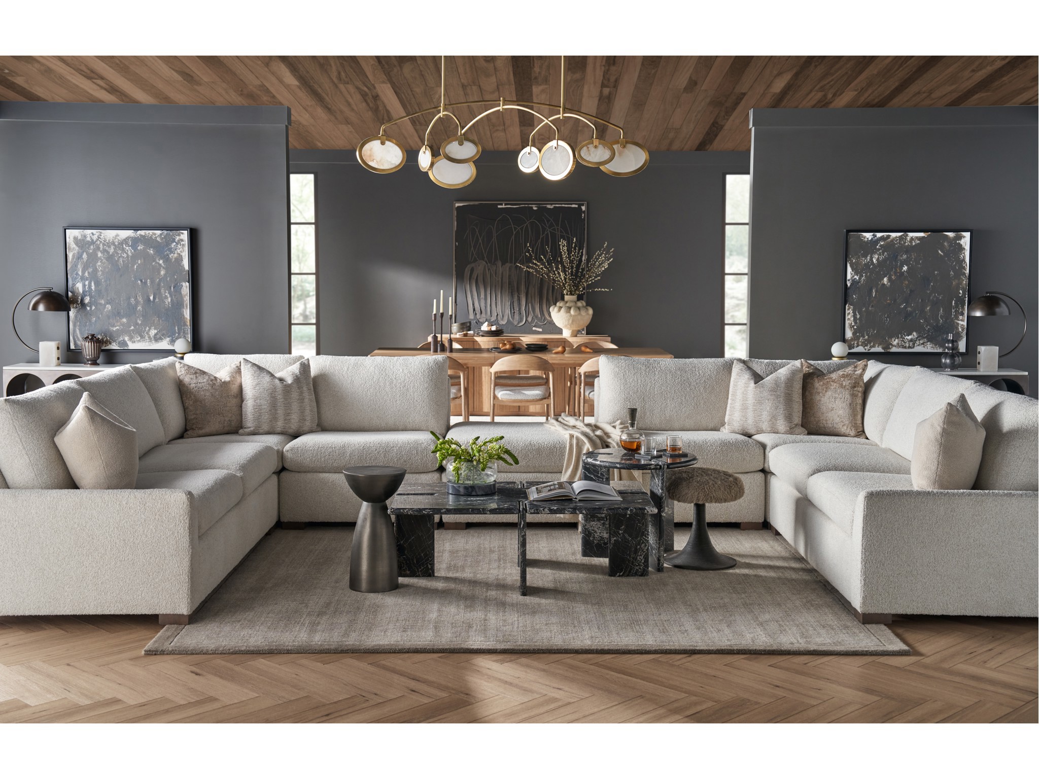Modern U Choose Sectional - Special Order - Multiple item room scene