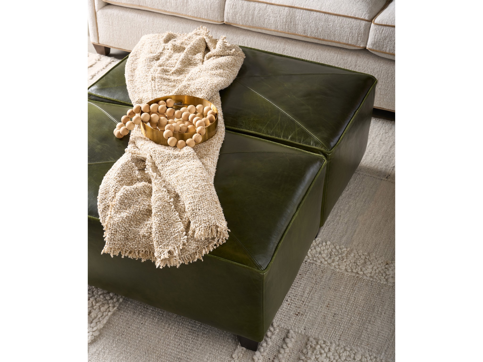 U Choose Rectangle Ottoman 38x22 - Multiple item room scene