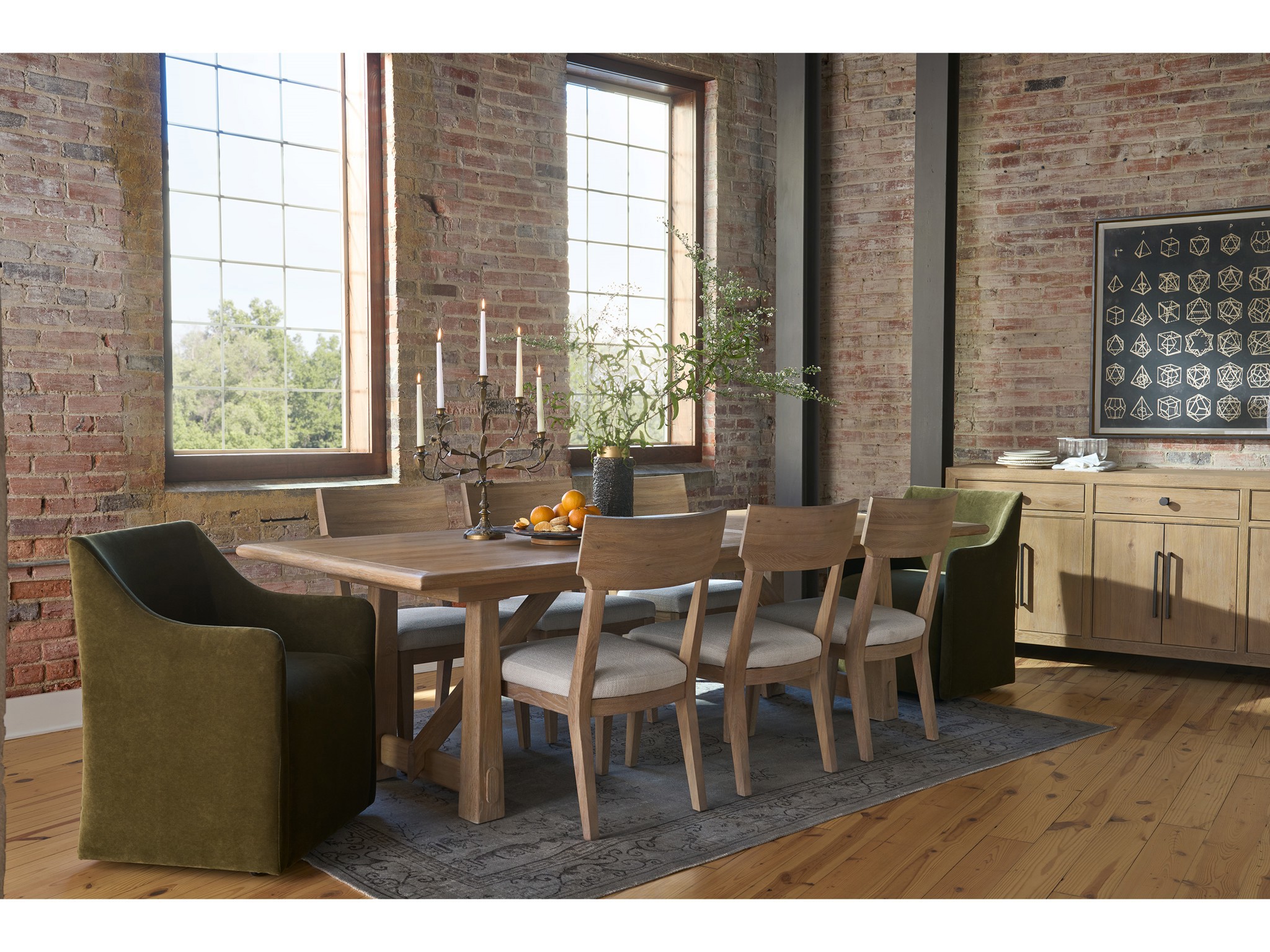 Canyon Rectangular Dining Table - Multiple item room scene