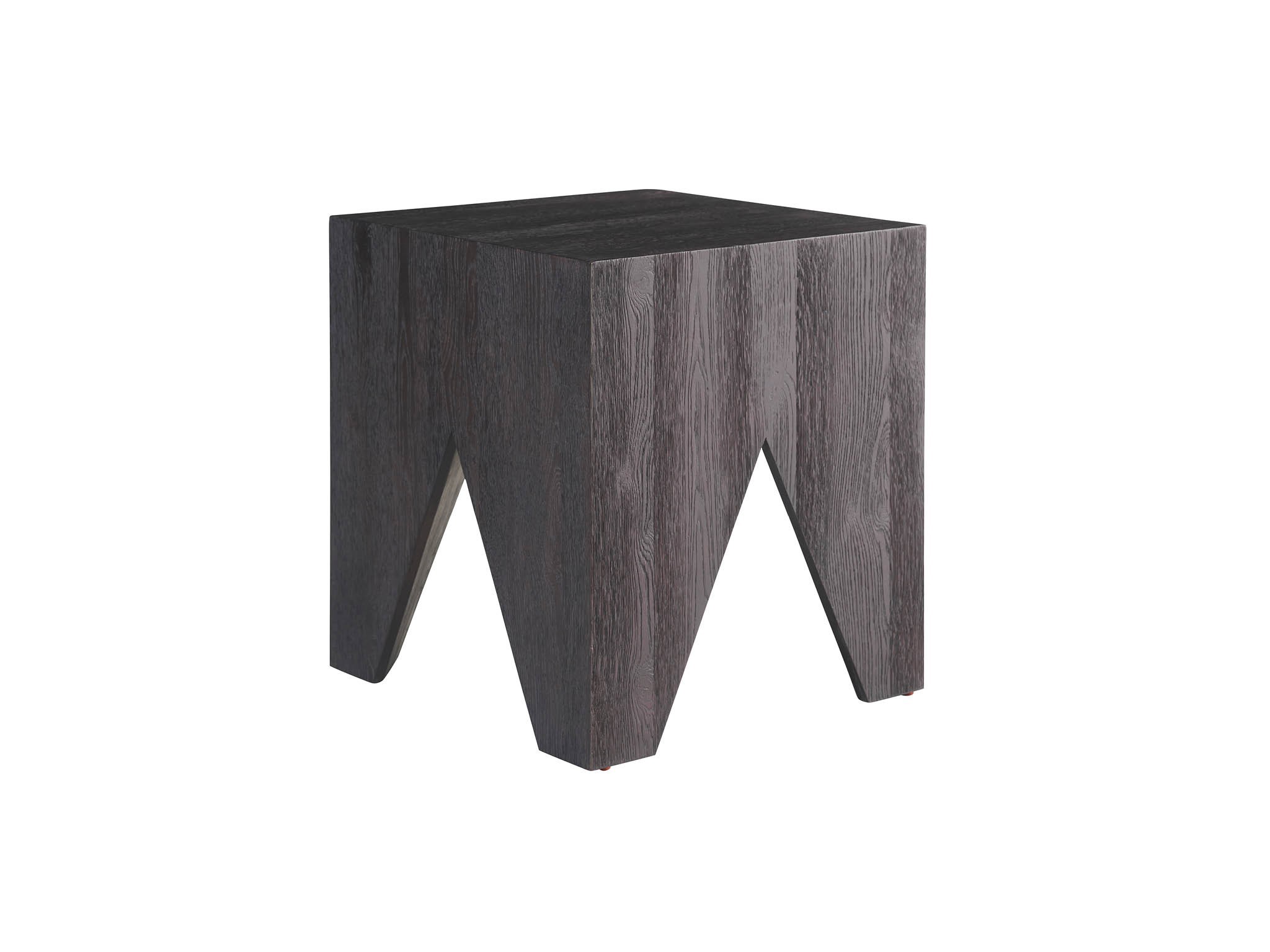 Obsidian End Table - Silo with a white background