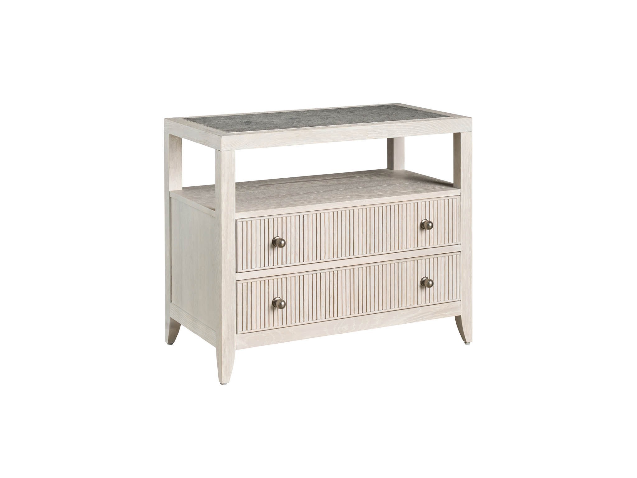 Carmen Two Drawer Nightstand - Silo with a white background