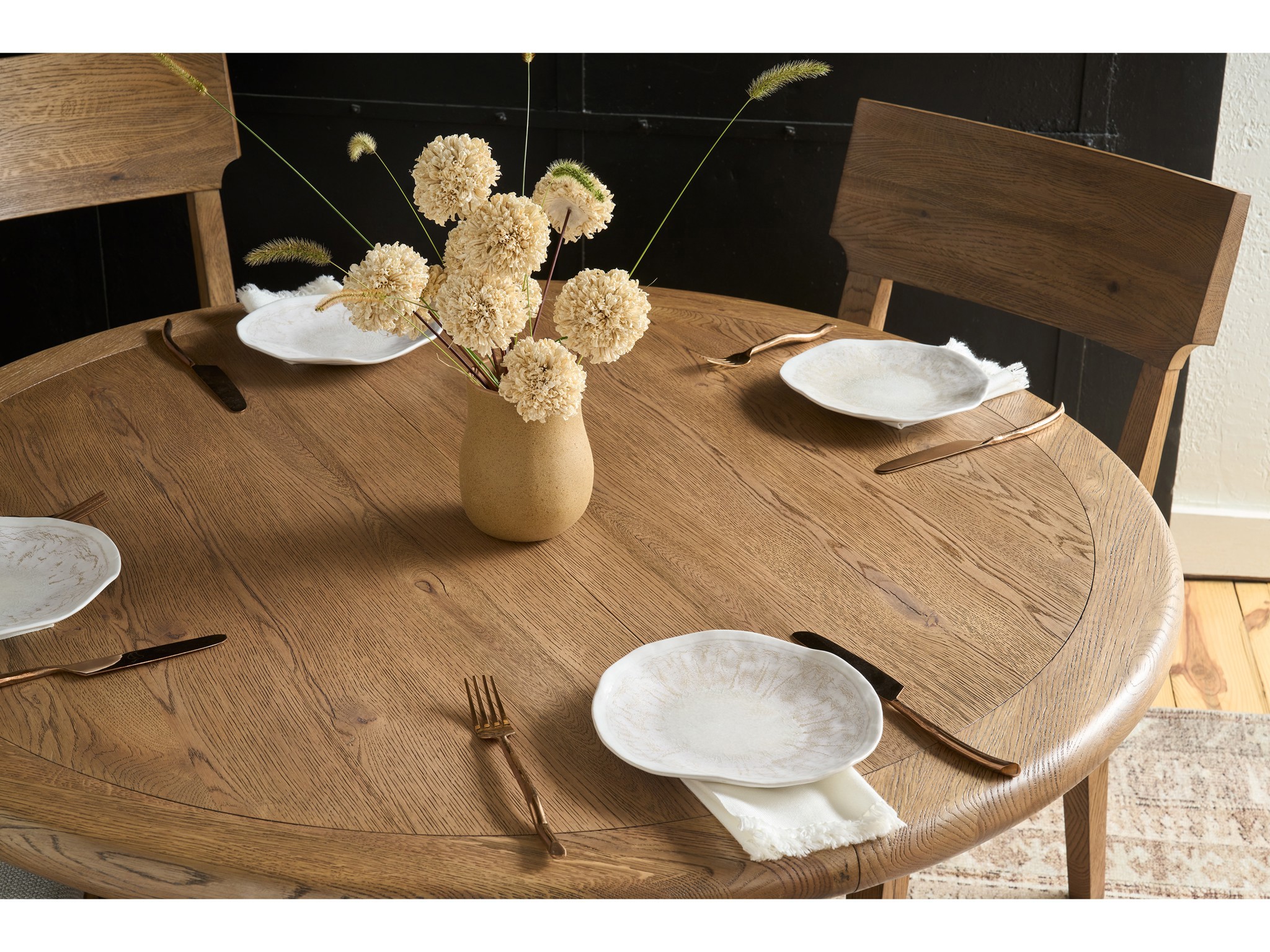 Sienna Round Dining Table - Multiple item room scene
