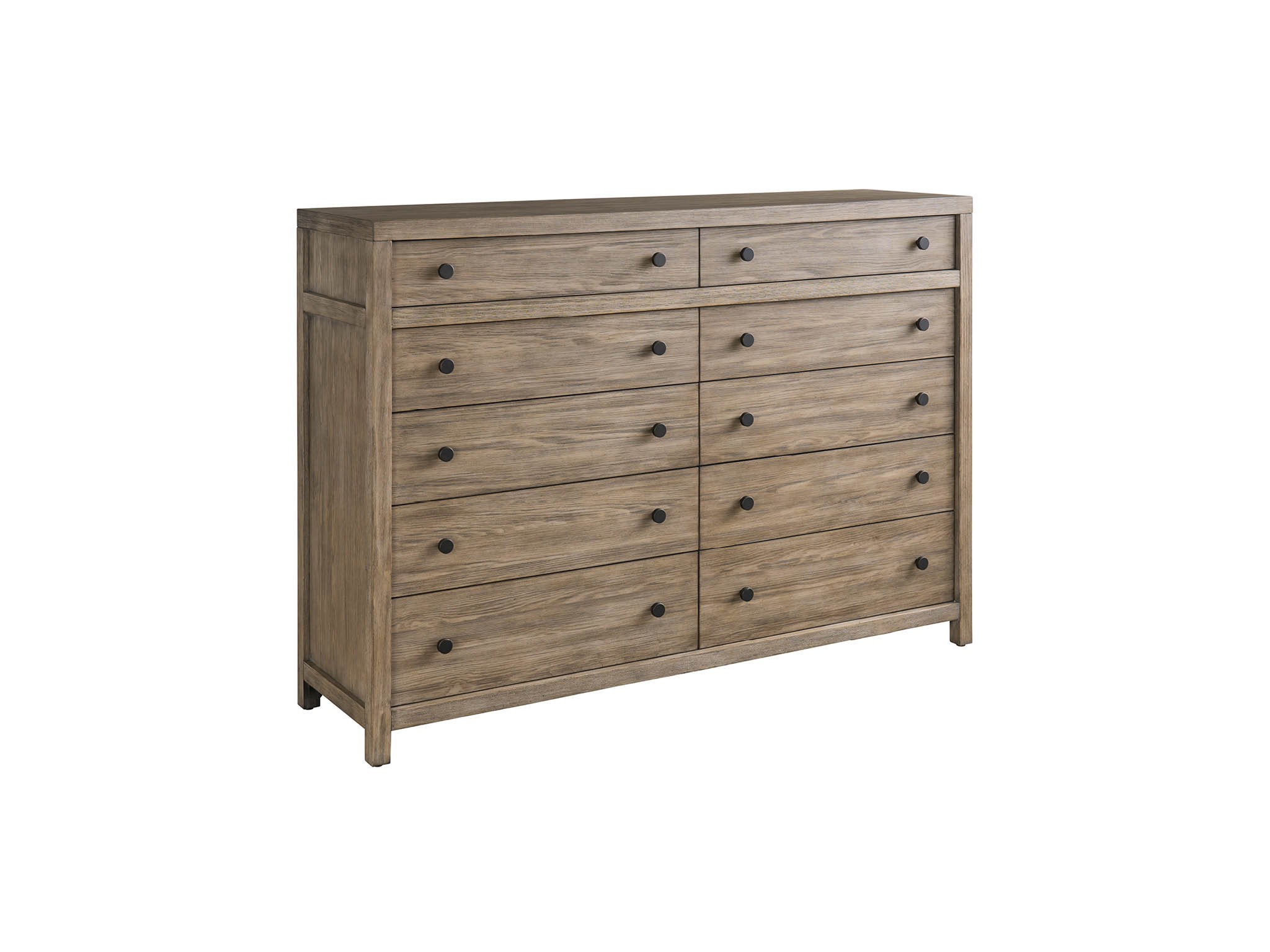 Boulder Ten Drawer Dresser - Silo with a white background