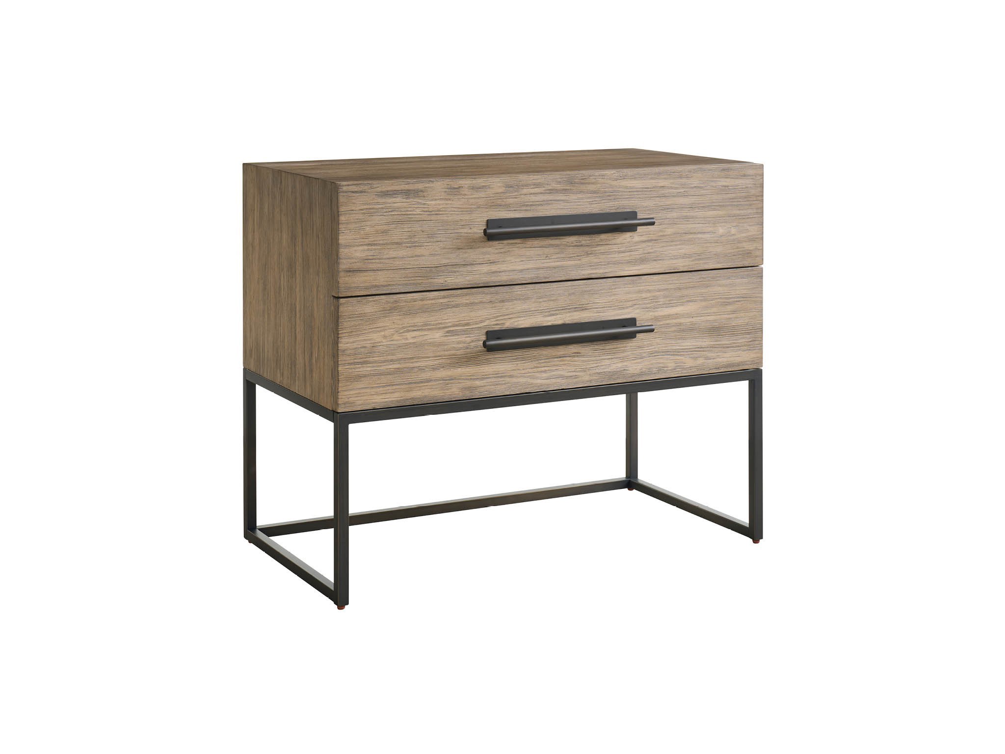 Boulder Metal Base Nightstand - Silo with a white background