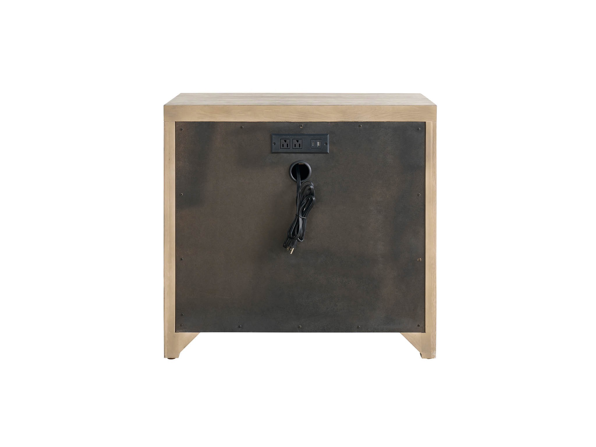 Boulder Three Drawer Nightstand - Silo with a white background