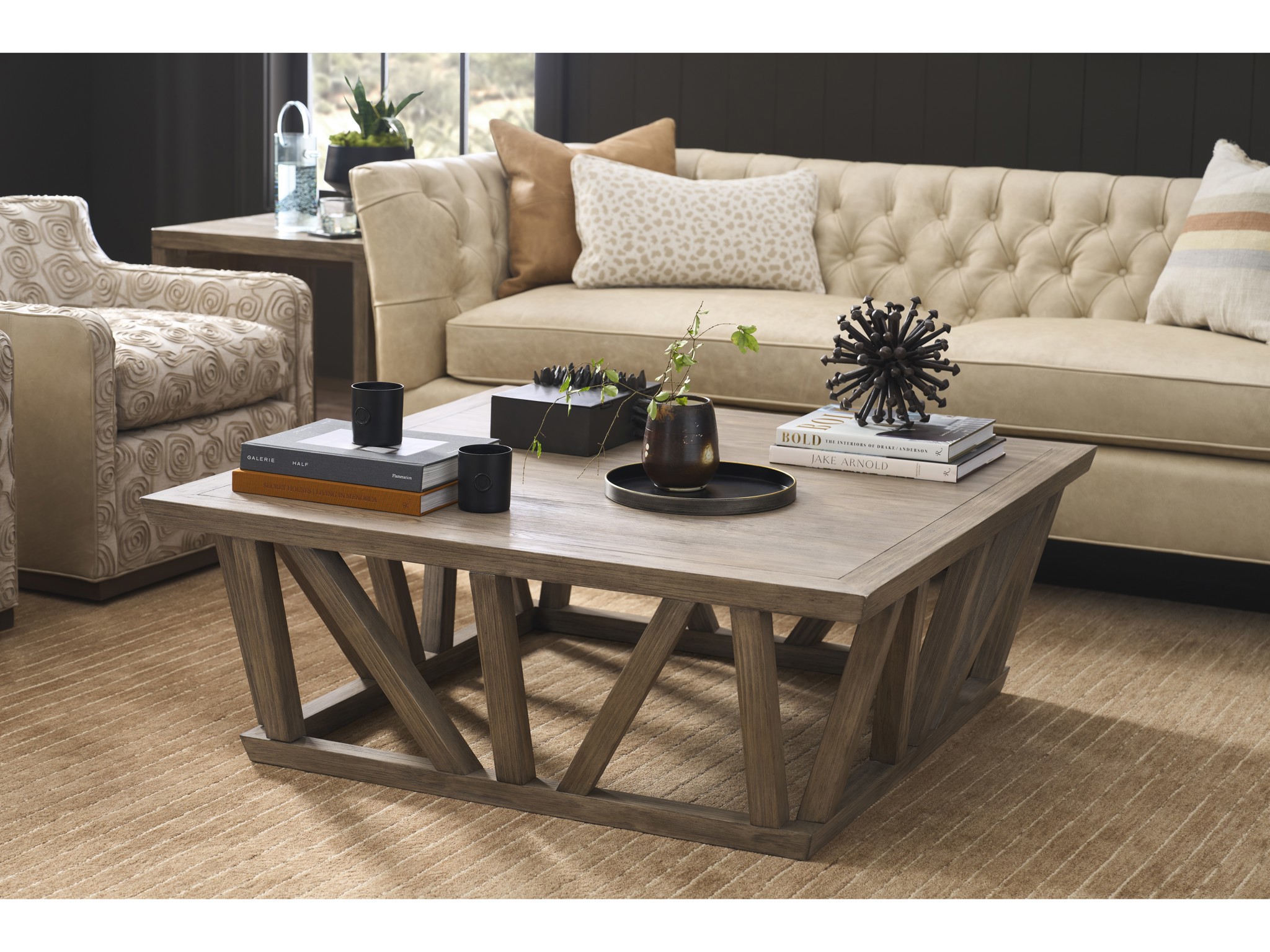 Boulder Square Cocktail Table - Multiple item room scene