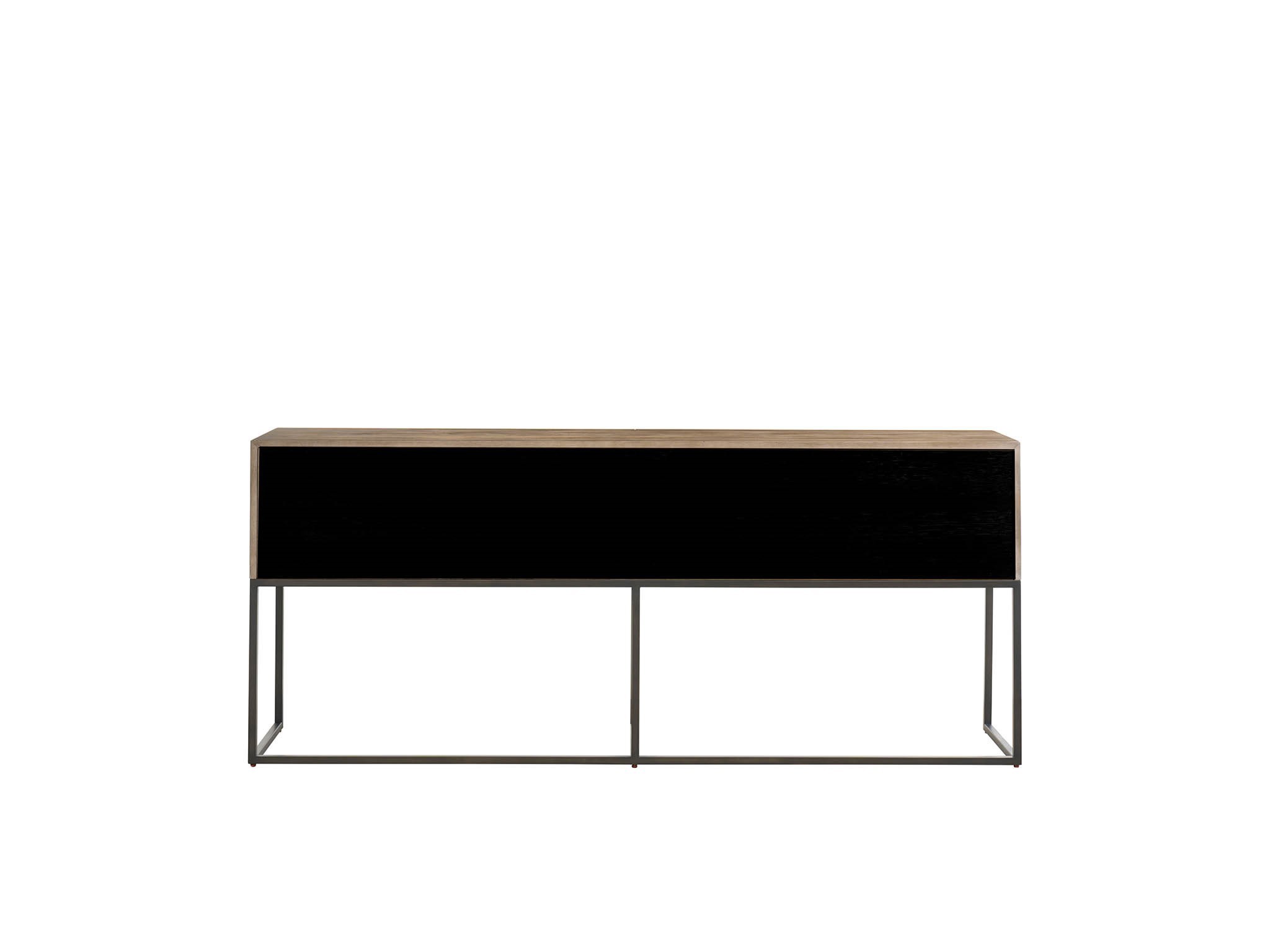 Boulder Metal Base Console - Silo with a white background