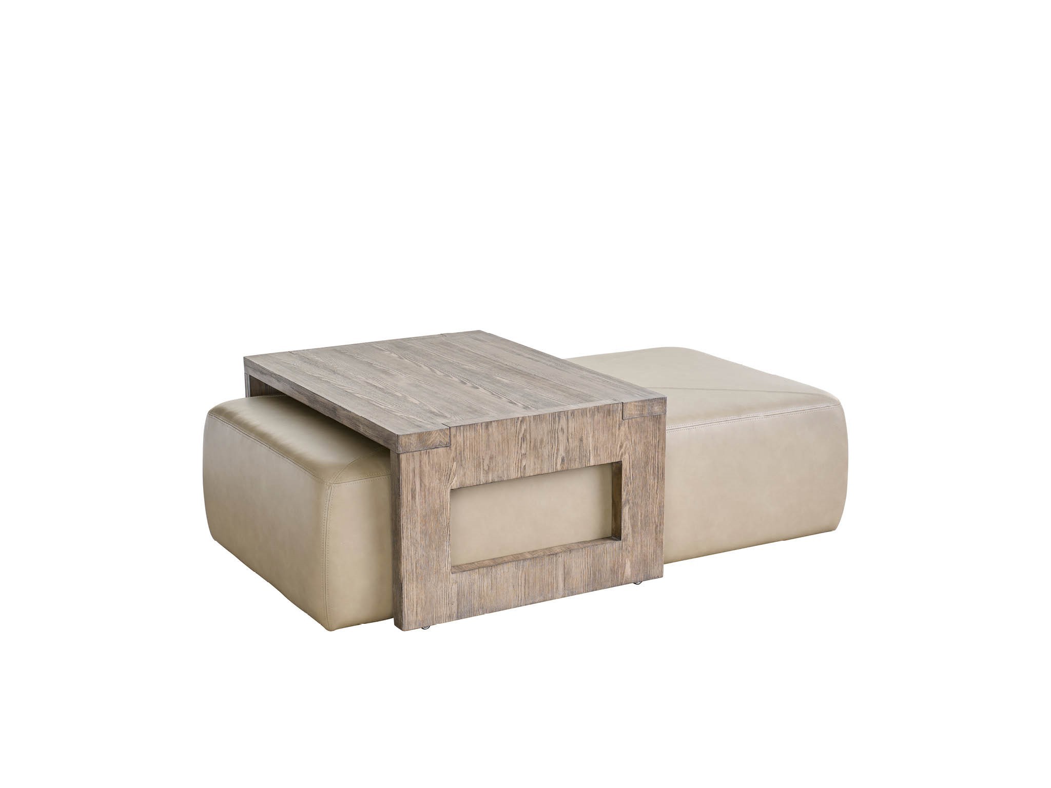 Boulder Nesting Cocktail Ottoman - Silo with a white background