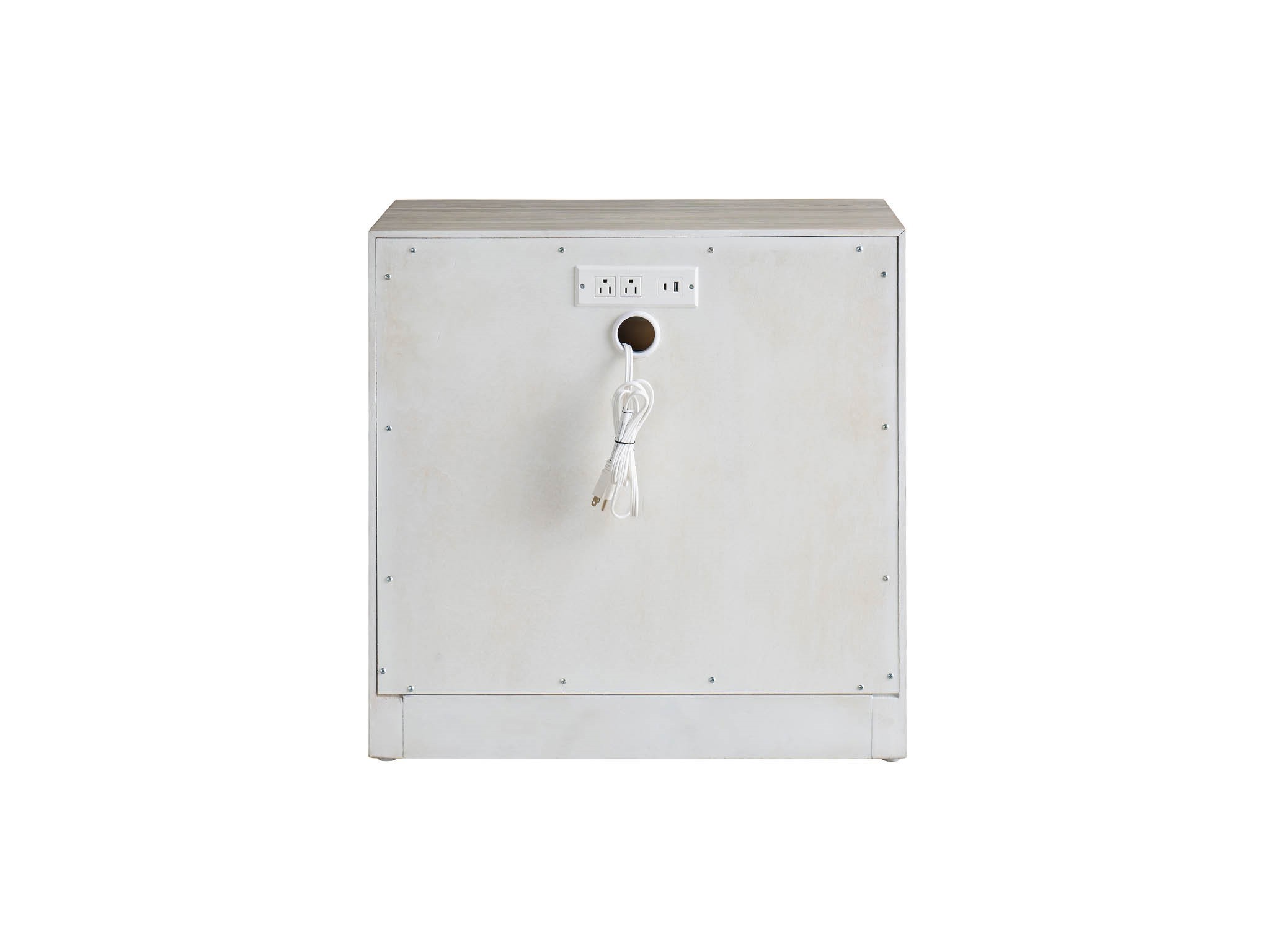 River Rock Two Drawer Nightstand - Silo with a white background