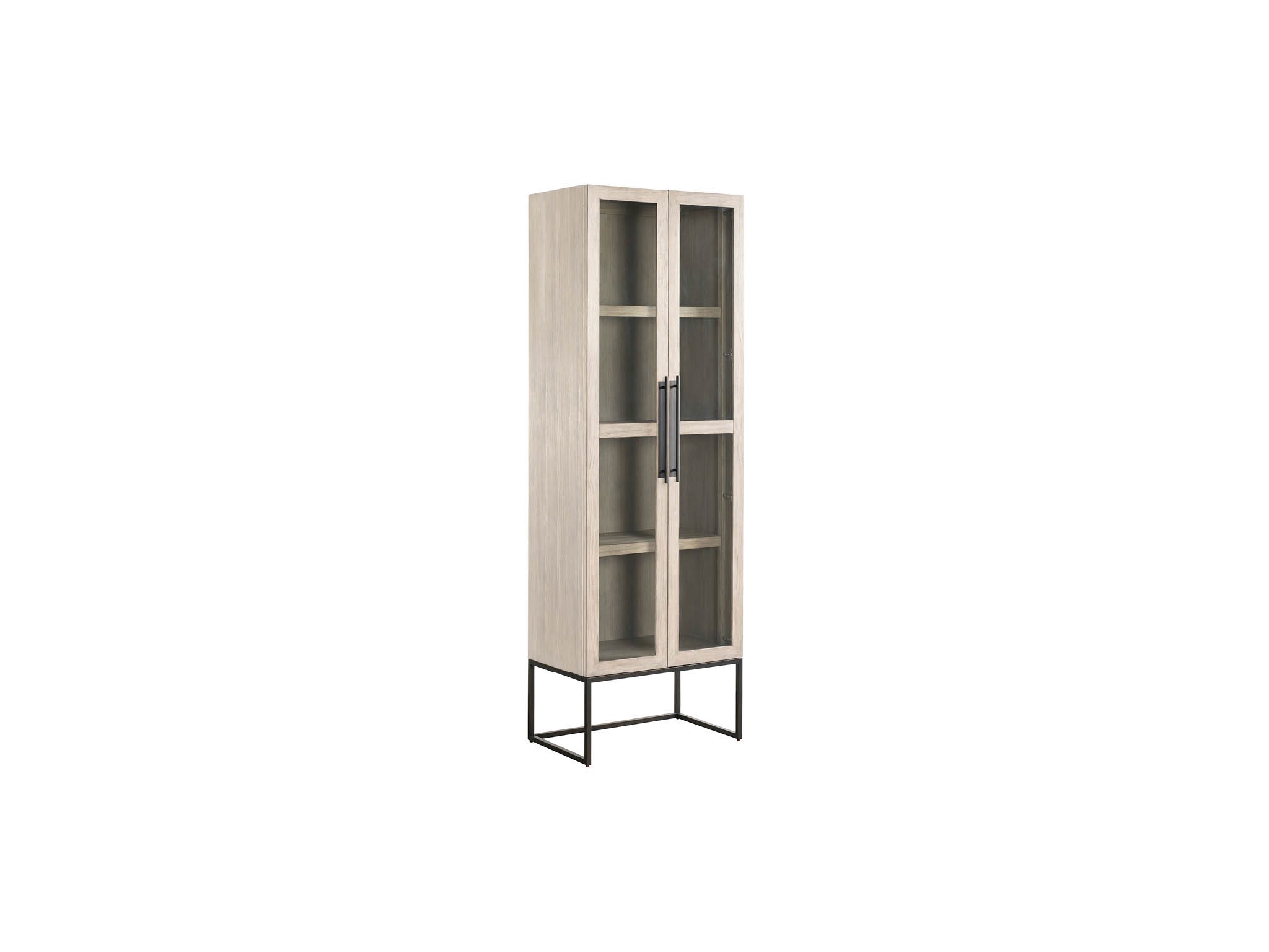 River Rock Display Cabinet - Silo with a white background